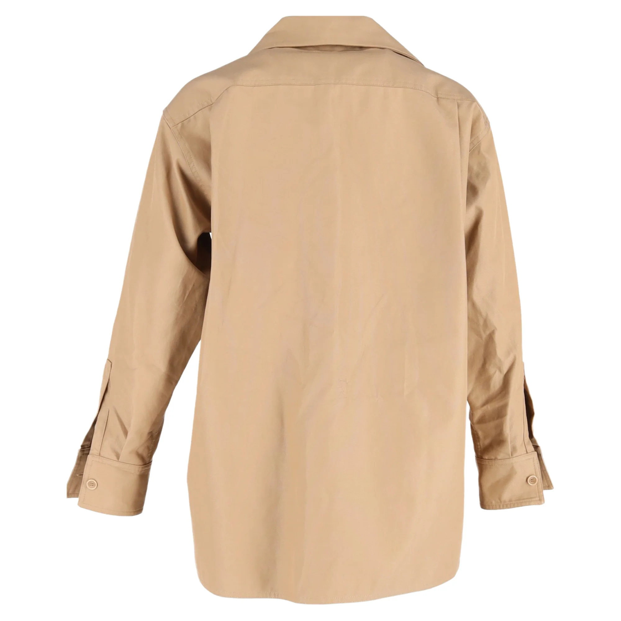 Women's Max Mara Oversize Shirt with Pockets in Brown Cotton - Image 3