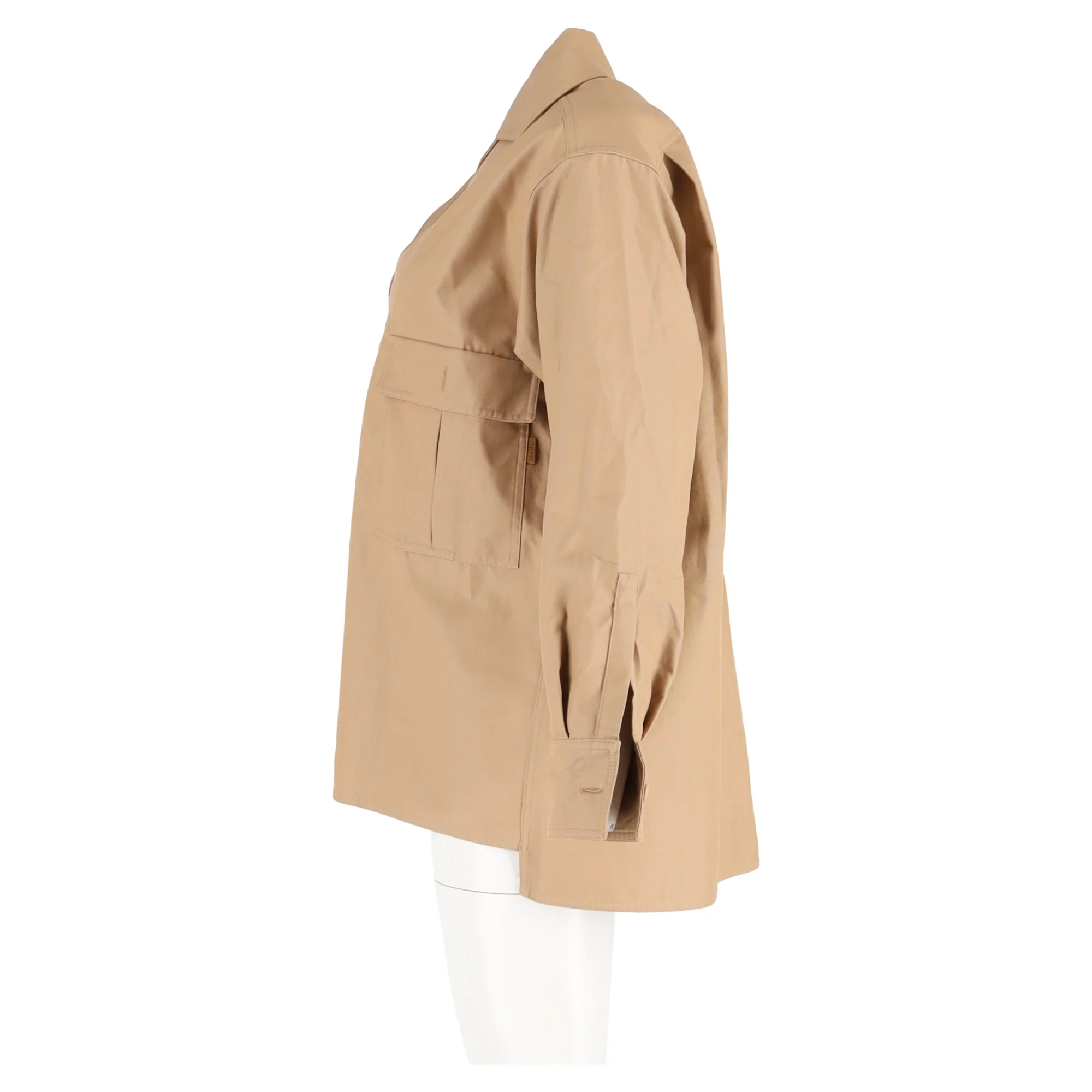 Women's Max Mara Oversize Shirt with Pockets in Brown Cotton - Image 5