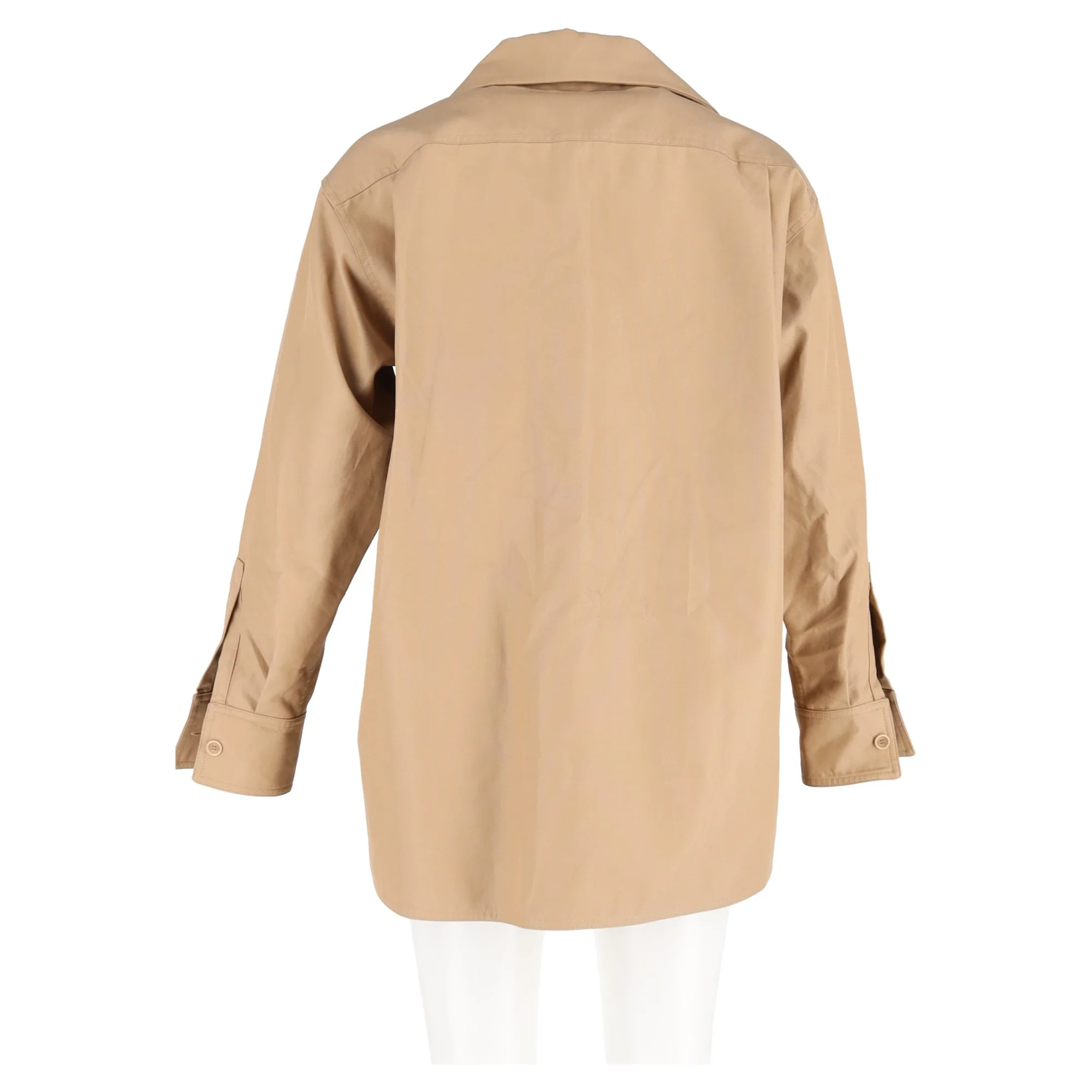 Women's Max Mara Oversize Shirt with Pockets in Brown Cotton - Image 6
