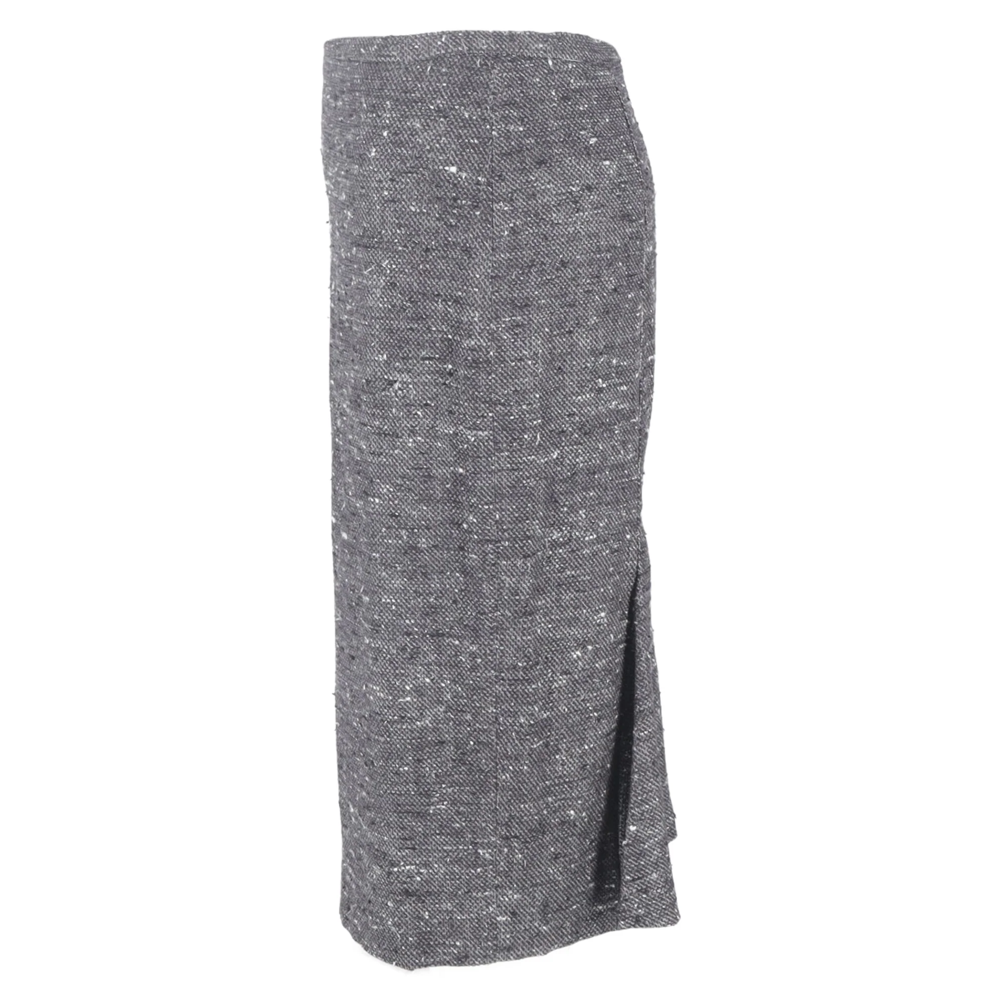Women's Max Mara Tweed Midi Pencil Skirt in Grey Wool - Image 2