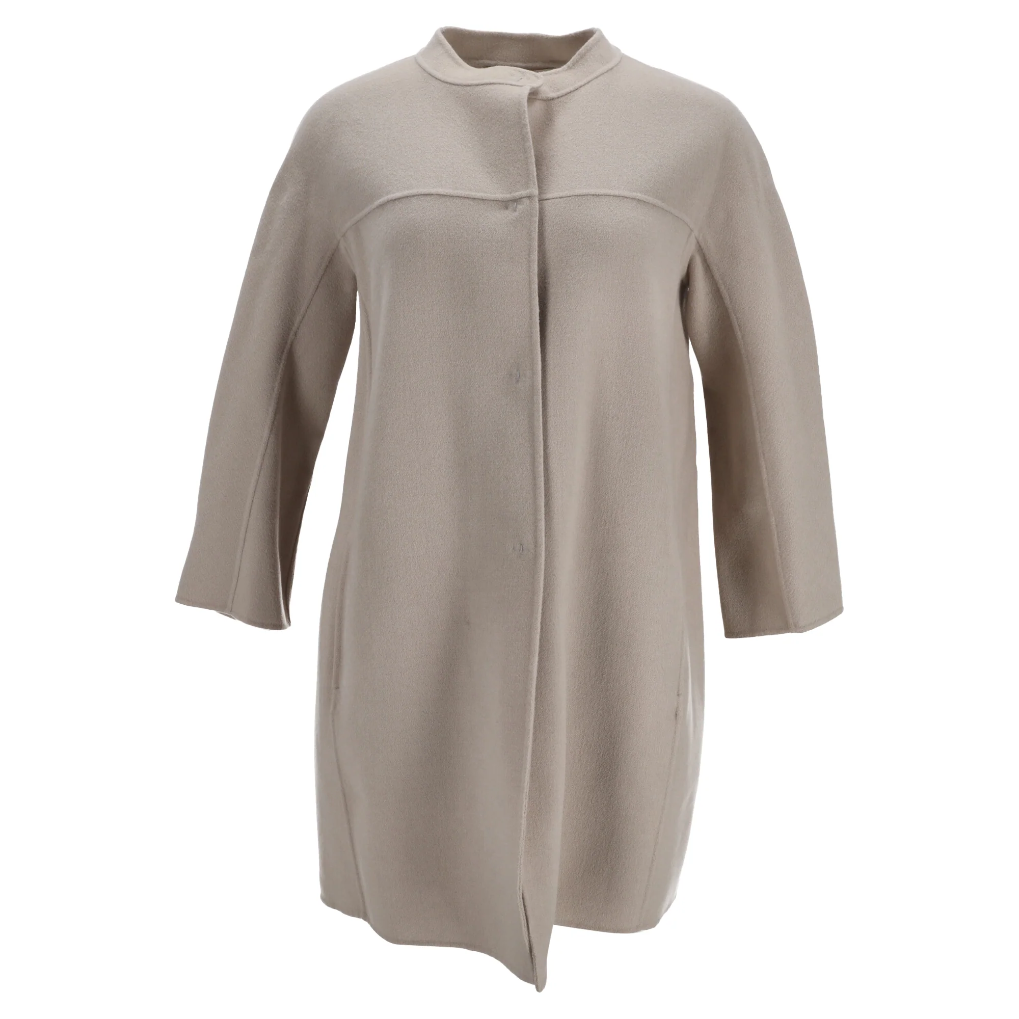 Women's 'S Max Mara Coat in Beige Virgin Wool