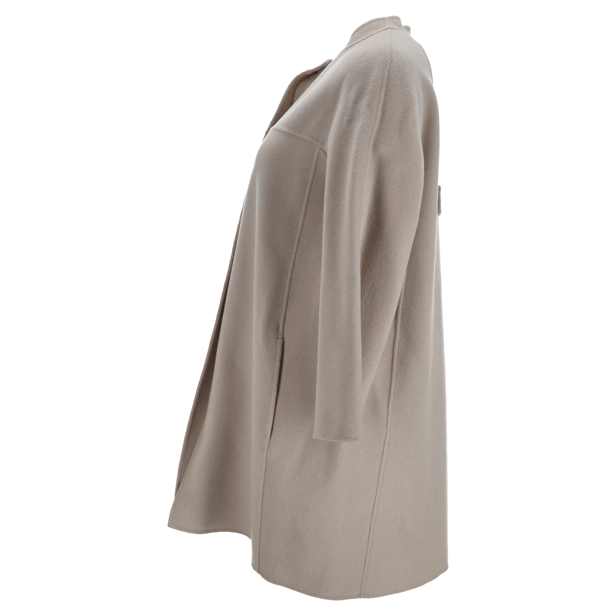 Women's 'S Max Mara Coat in Beige Virgin Wool - Image 2