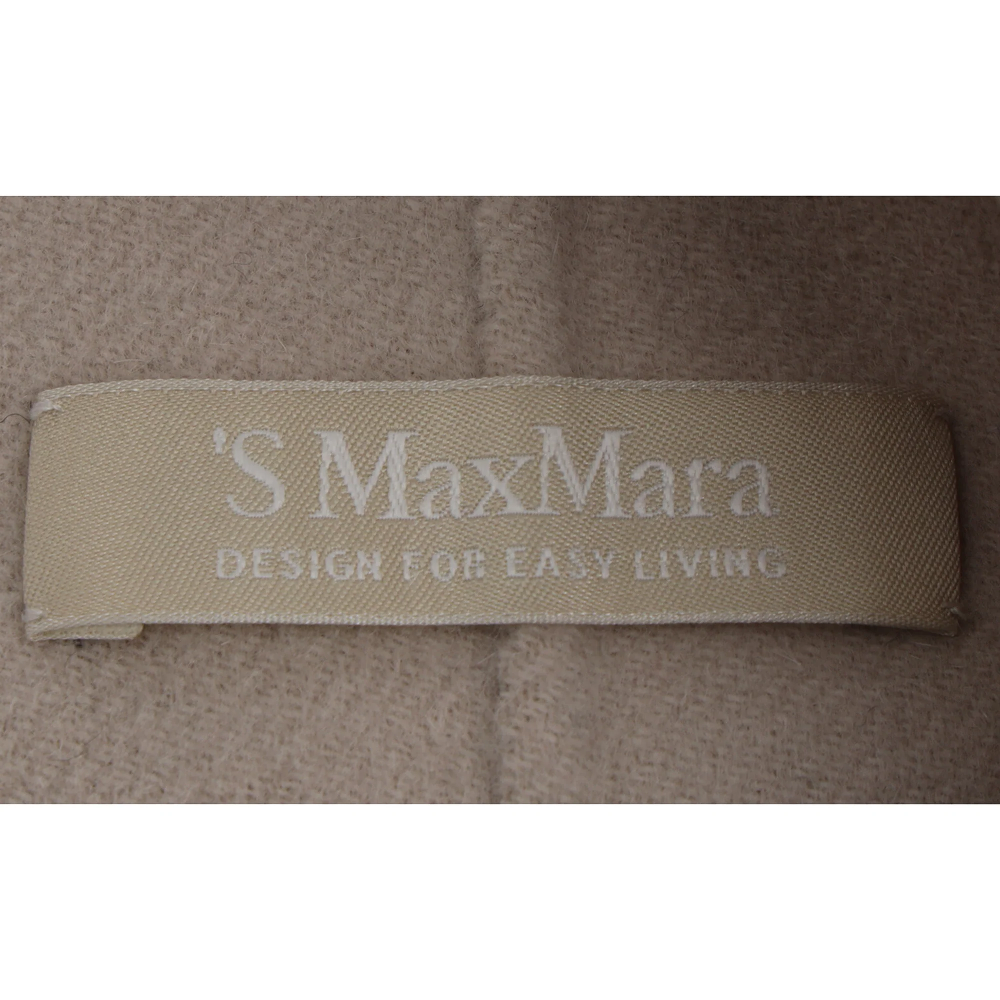 Women's 'S Max Mara Coat in Beige Virgin Wool - Image 4
