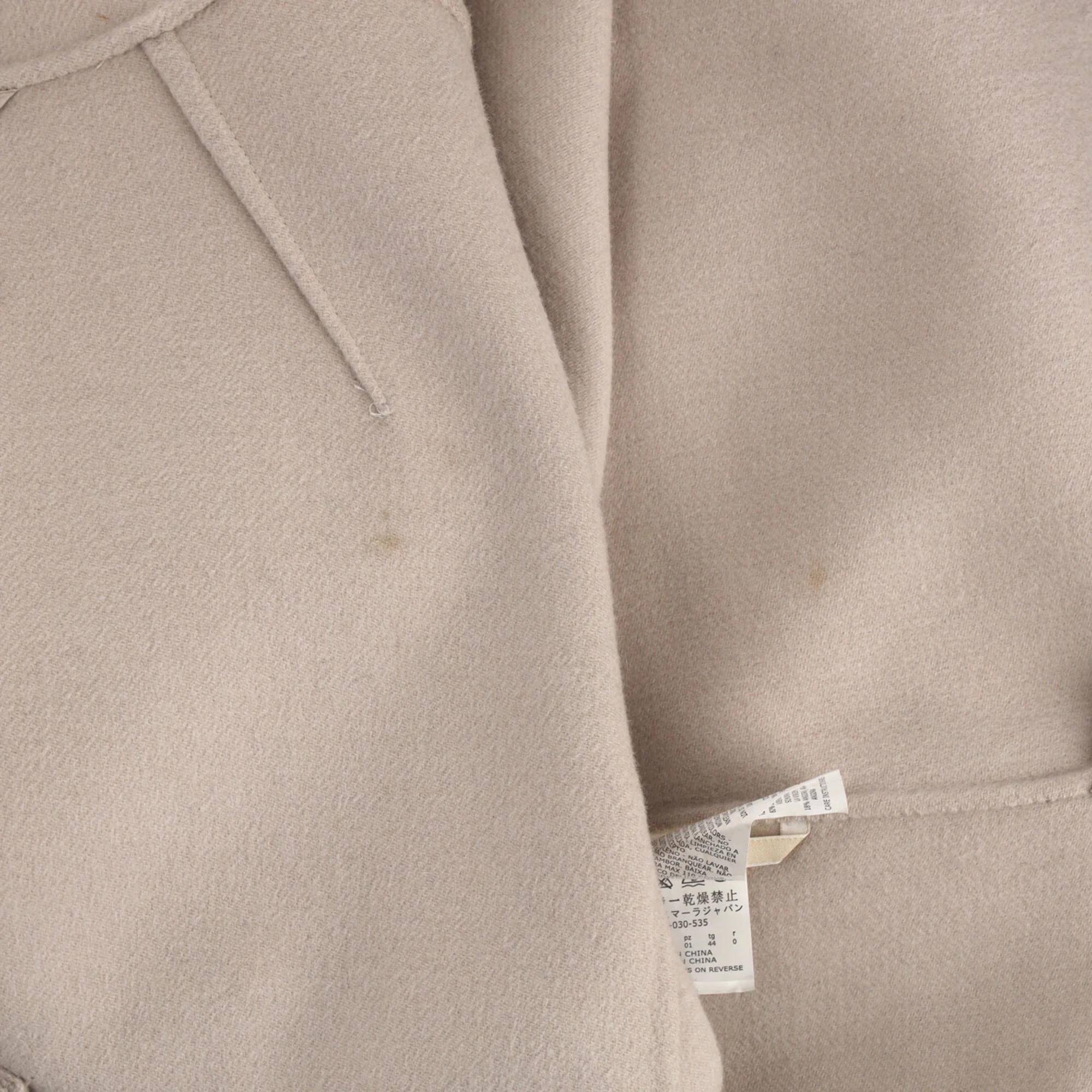 Women's 'S Max Mara Coat in Beige Virgin Wool - Image 7
