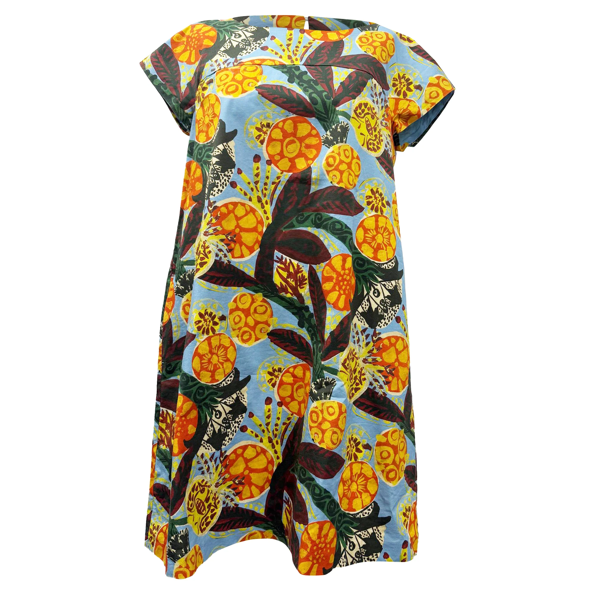 Women's Weekend Max Mara Printed Mini Dress in Multicolor Cotton