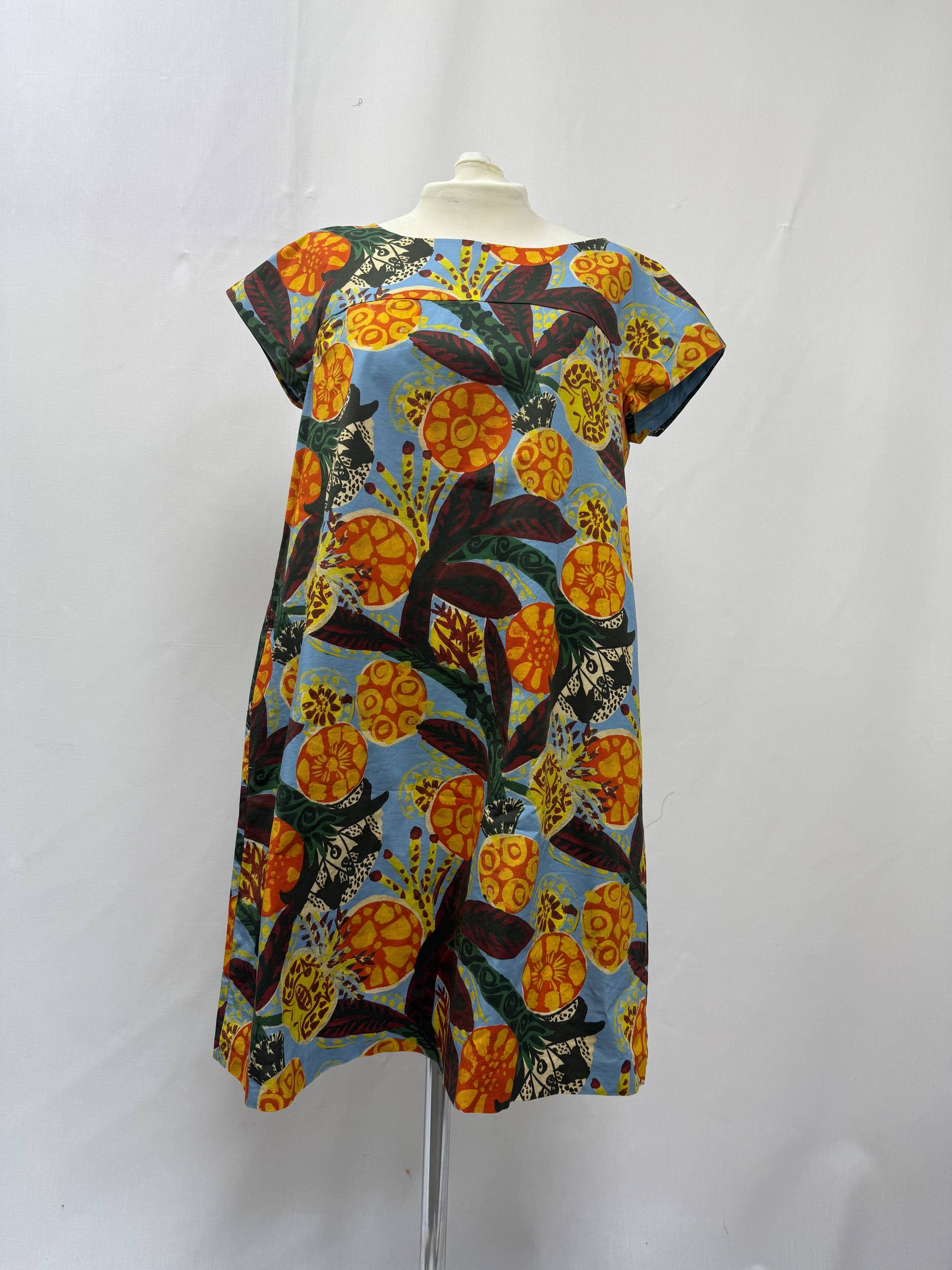Women's Weekend Max Mara Printed Mini Dress in Multicolor Cotton - Image 5