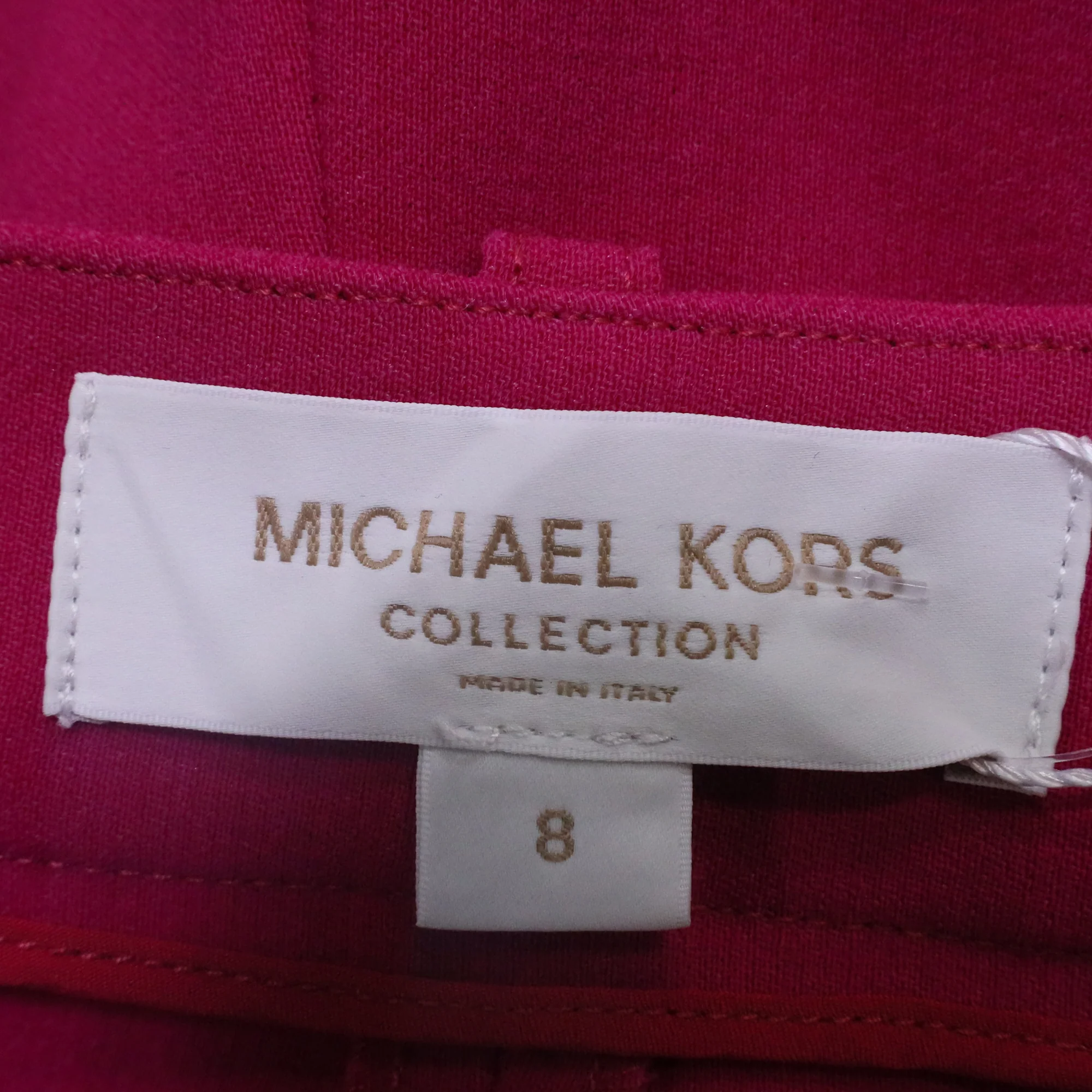 Women's Michael Kors Collection Straight-Leg Trousers in Pink Wool - Image 4