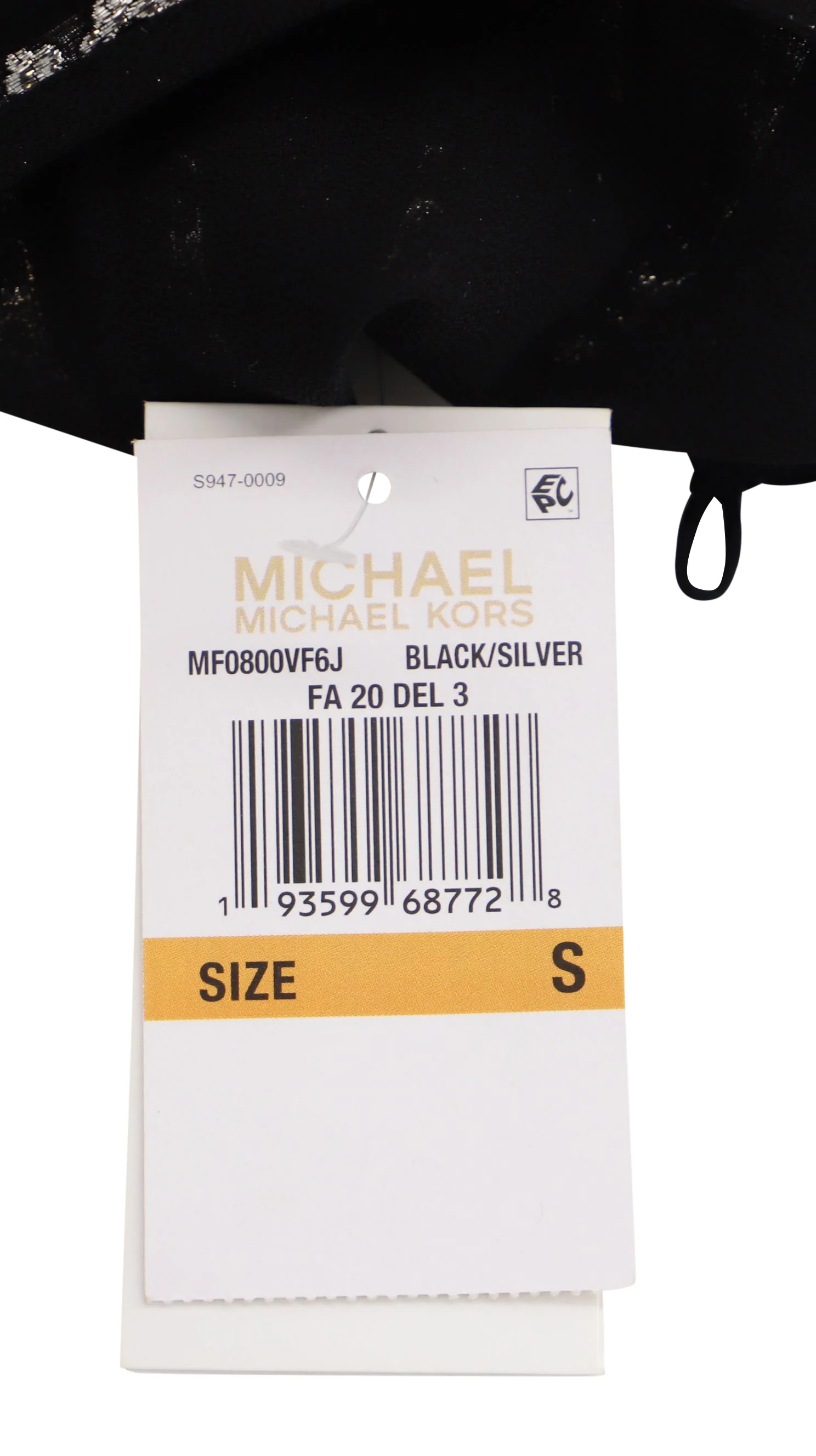 Women's Michael Kors Ruffled Metallic Jacquard Mini Dress in Black Viscose - Image 3