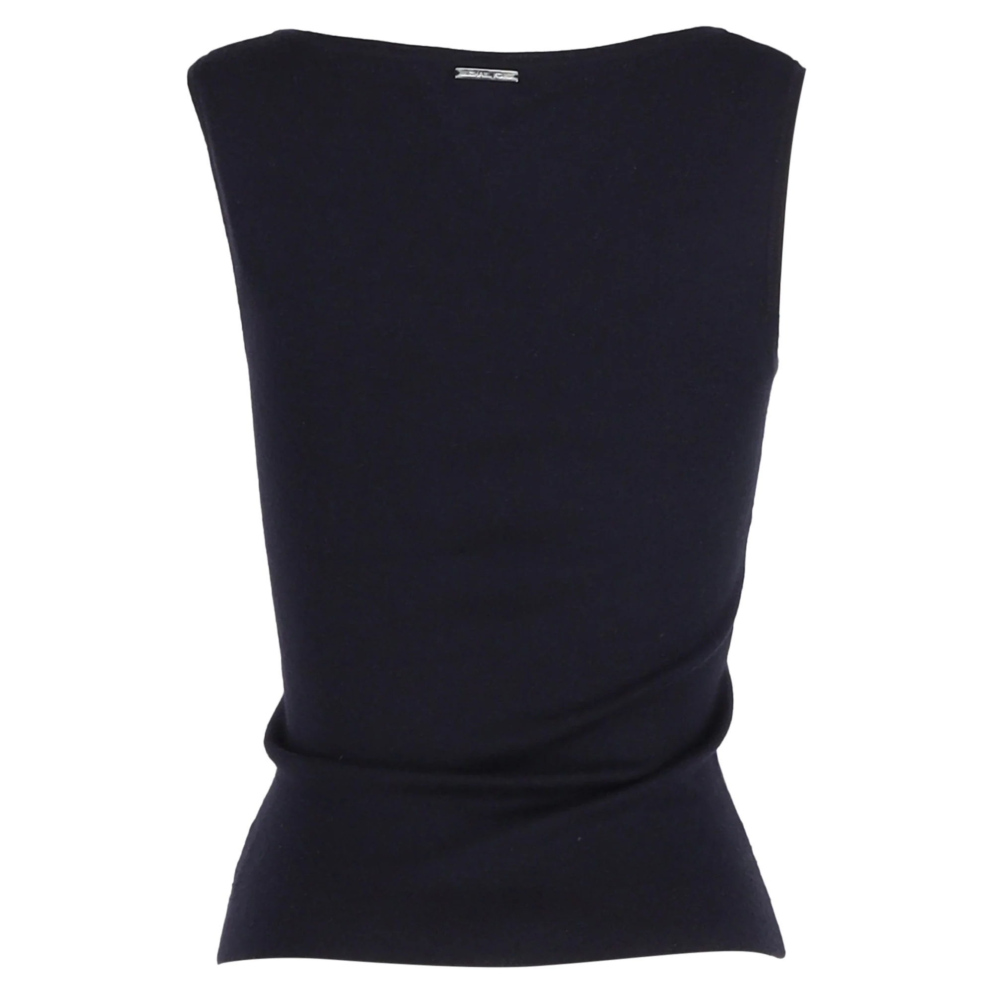 Women's Michael Kors Square Neck Top in Navy Blue Wool - Image 3