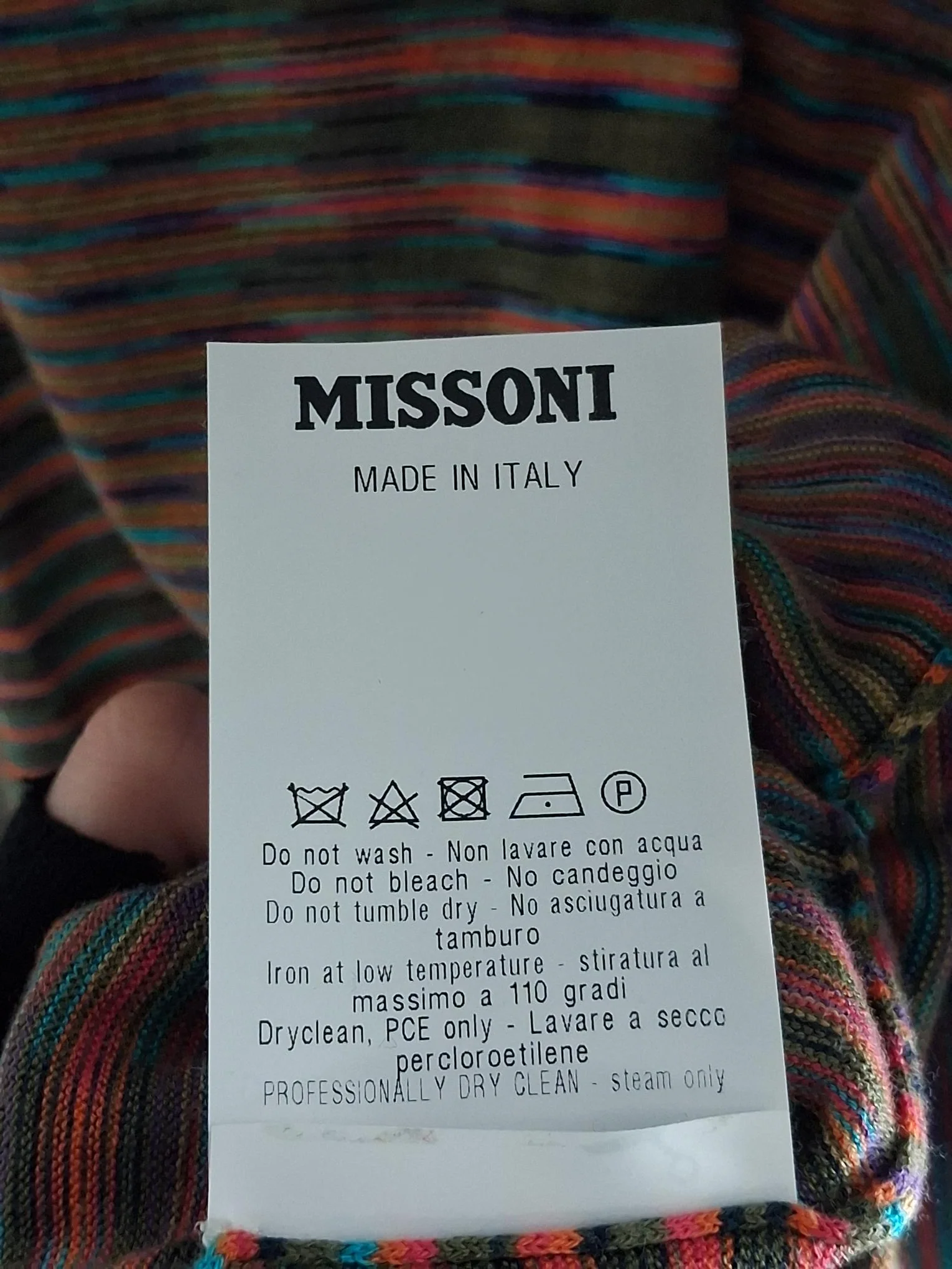 Men's Missoni Polo Shirt in Multicolor Cotton - Image 8