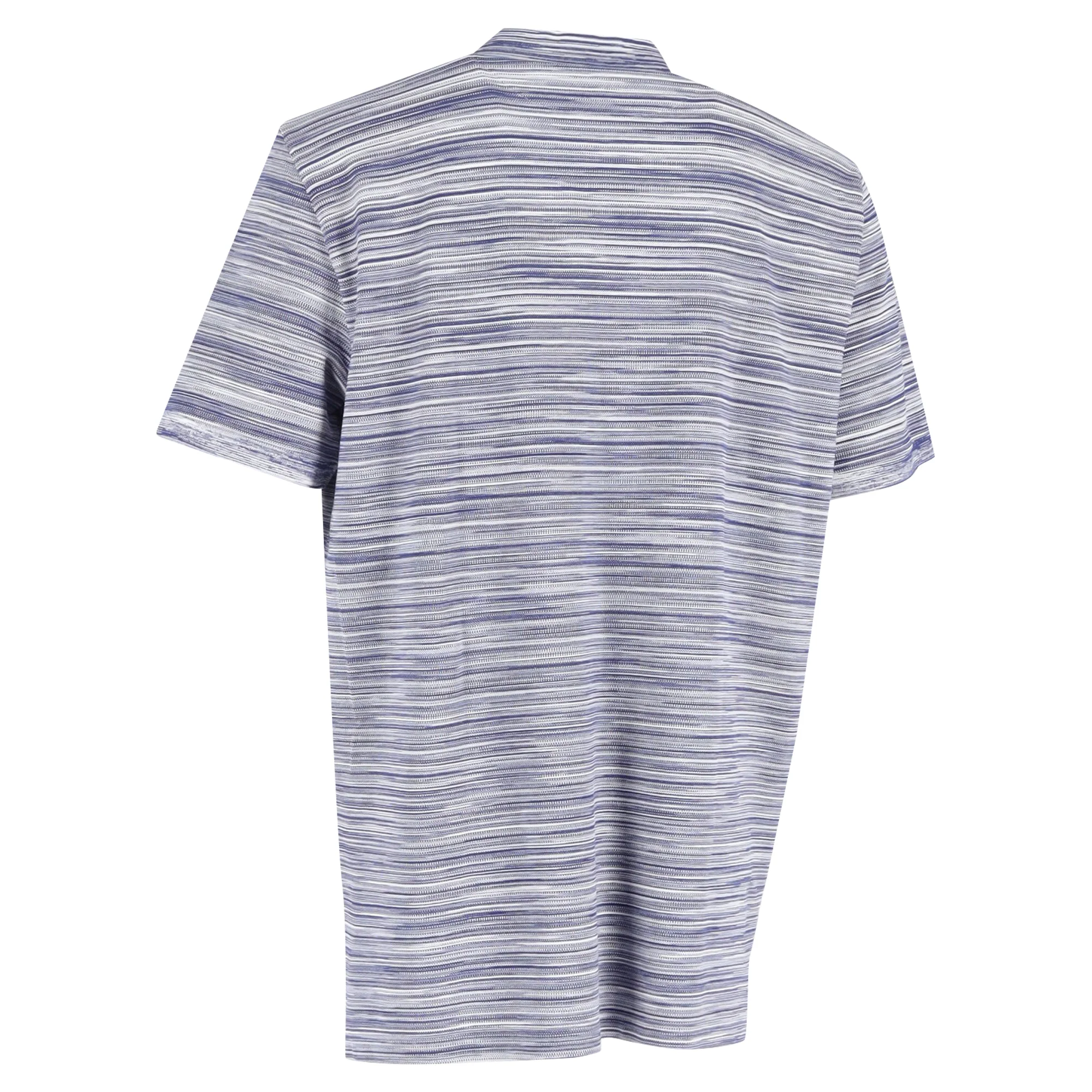 Men's Missoni Slub Short Sleeve Polo Shirt in Multicolor Cotton - Image 3