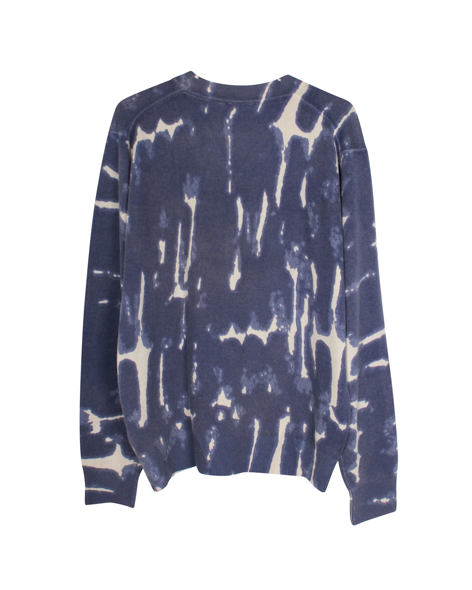 Men's Missoni Tie Dye Effect Knit Sweatshirt in Blue Cashmere - Image 2