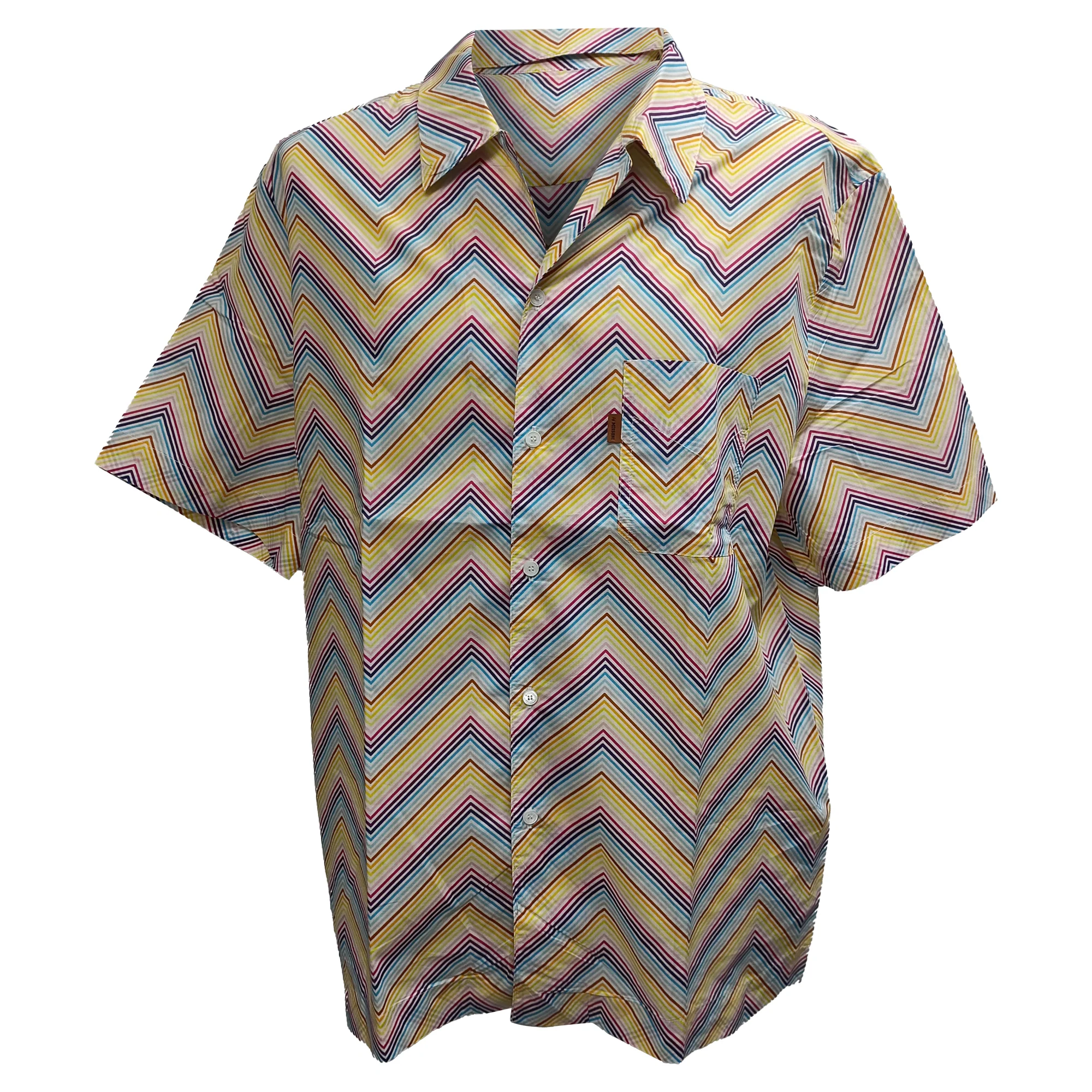 Men's Missoni Zigzag-Print Shirt in Multicolor Cotton
