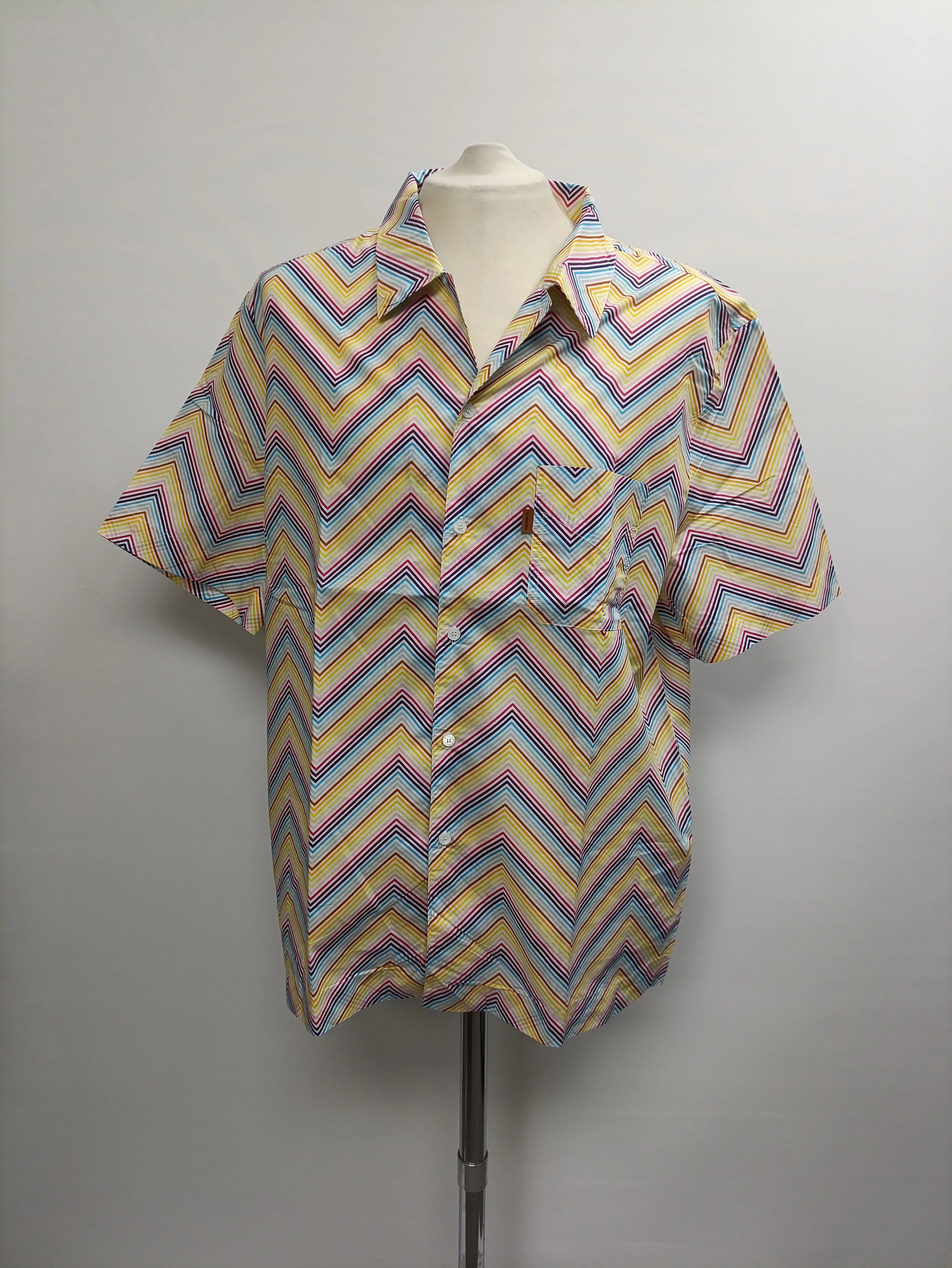 Men's Missoni Zigzag-Print Shirt in Multicolor Cotton - Image 6