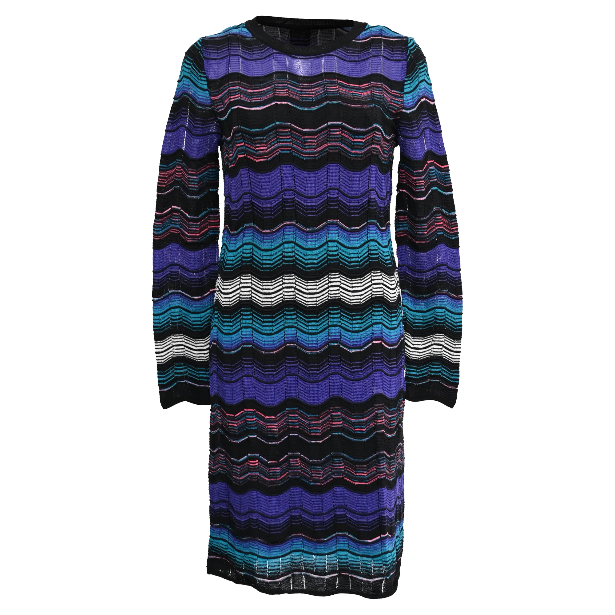 Women's M Missoni Chevron Midi Dress in Multicolor Cotton