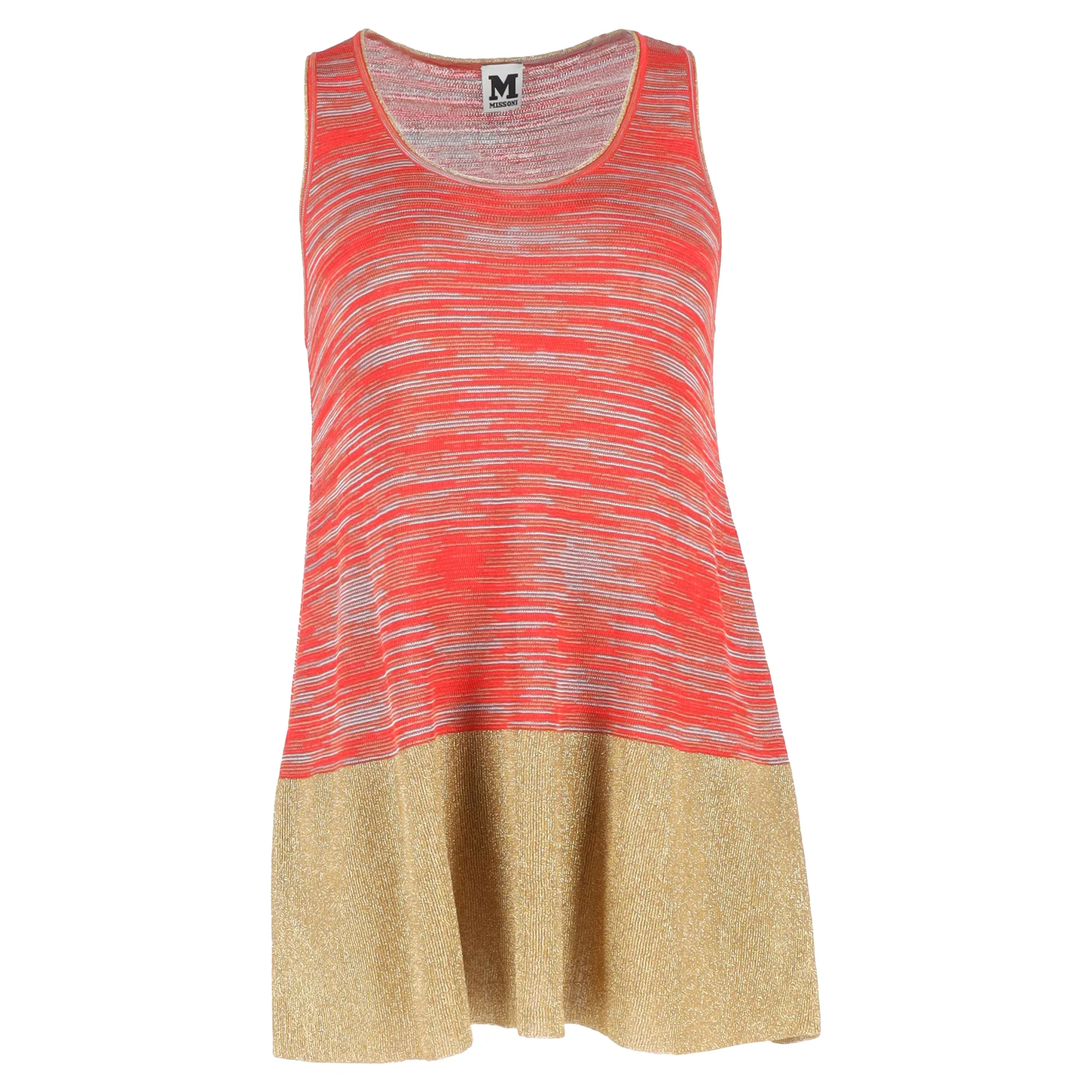 Women's M Missoni Knitted Tank Top in Multicolor Viscose