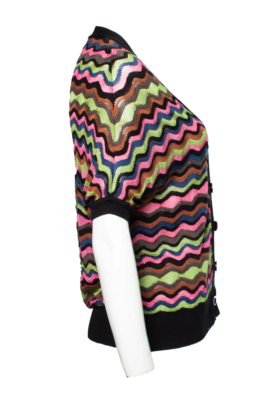 Women's M Missoni multicolour short sleeve cardigan - Image 3