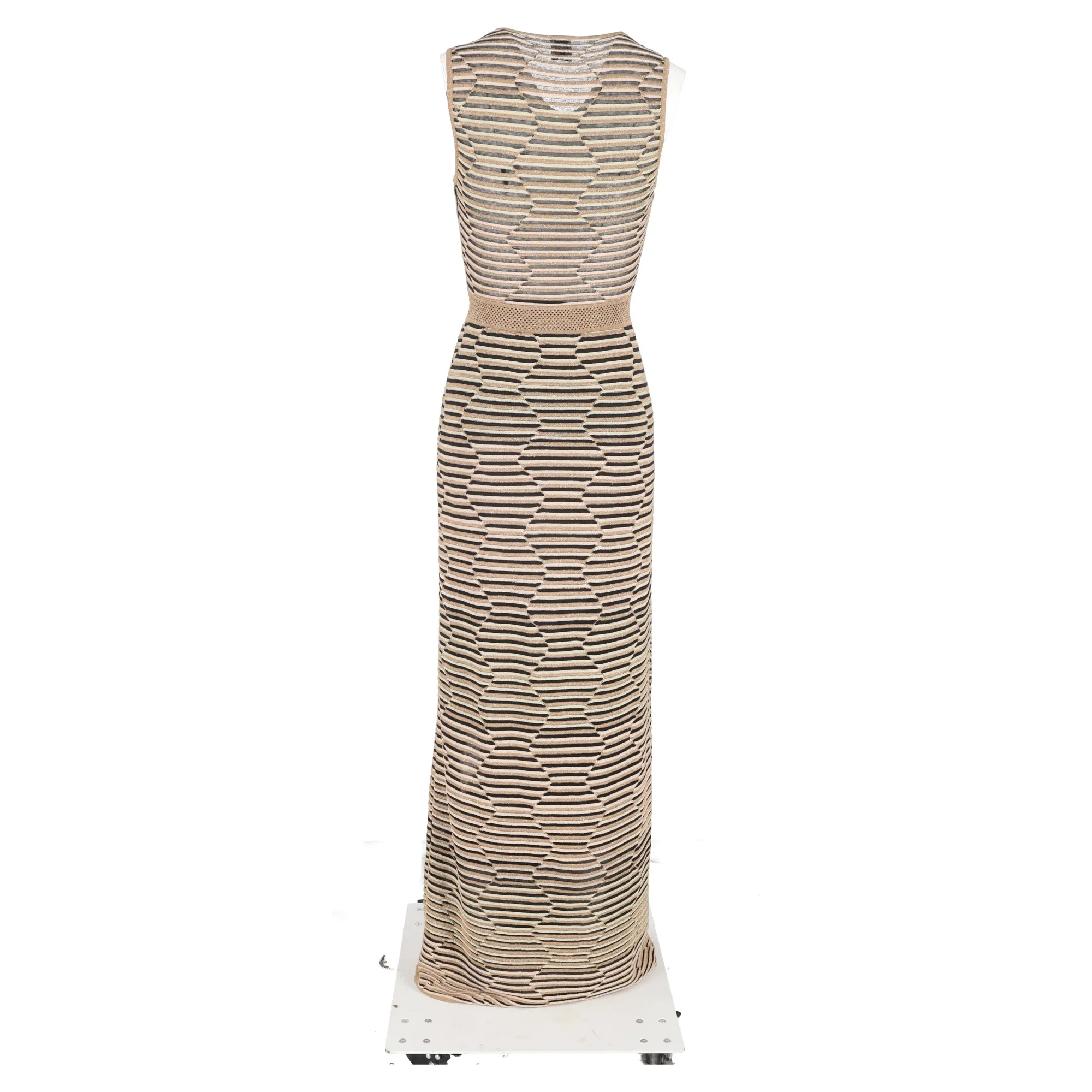 Women's M Missoni Patterned Maxi Dress Gown in Brown Viscose - Image 6