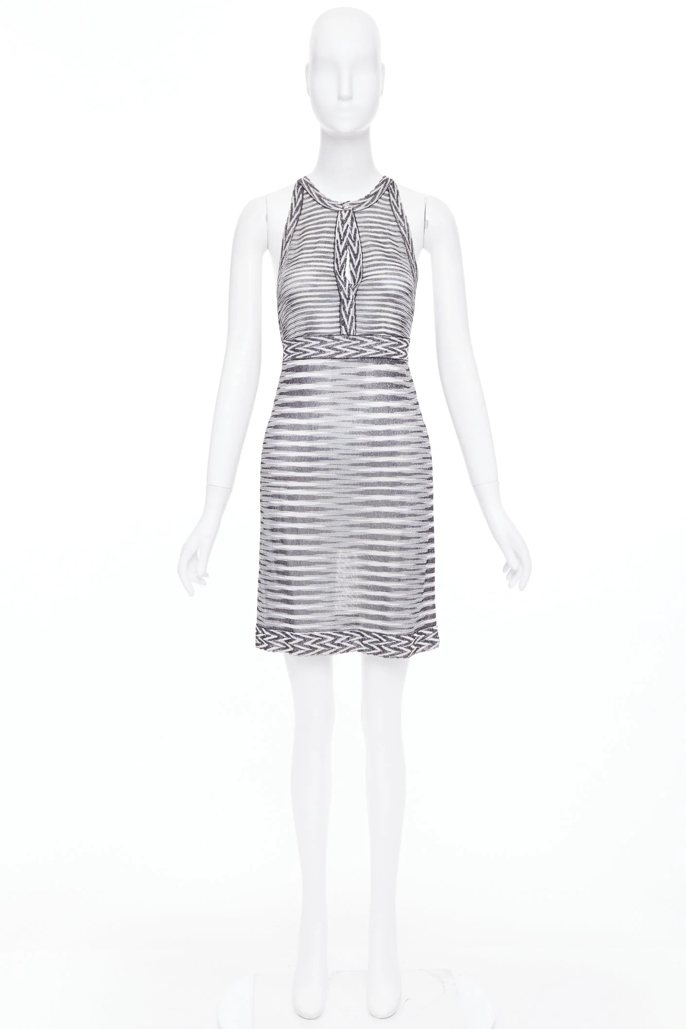 Women's Missoni Armonia metallic striped jersey lurex knit dress - Image 10