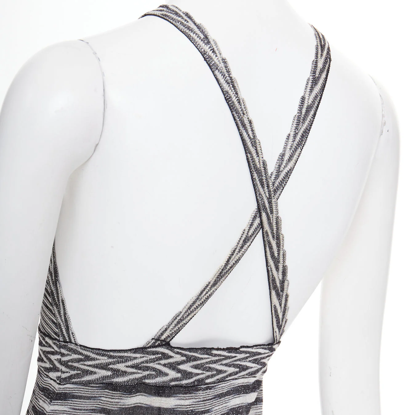 Women's Missoni Armonia metallic striped jersey lurex knit dress - Image 2