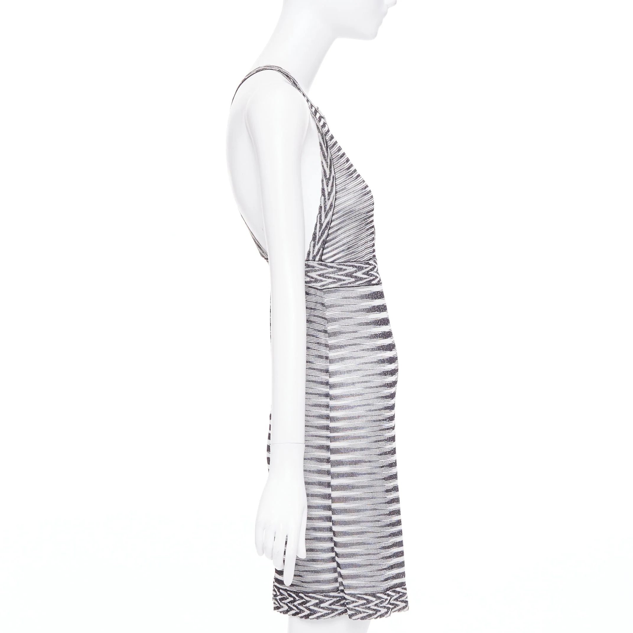 Women's Missoni Armonia metallic striped jersey lurex knit dress - Image 4