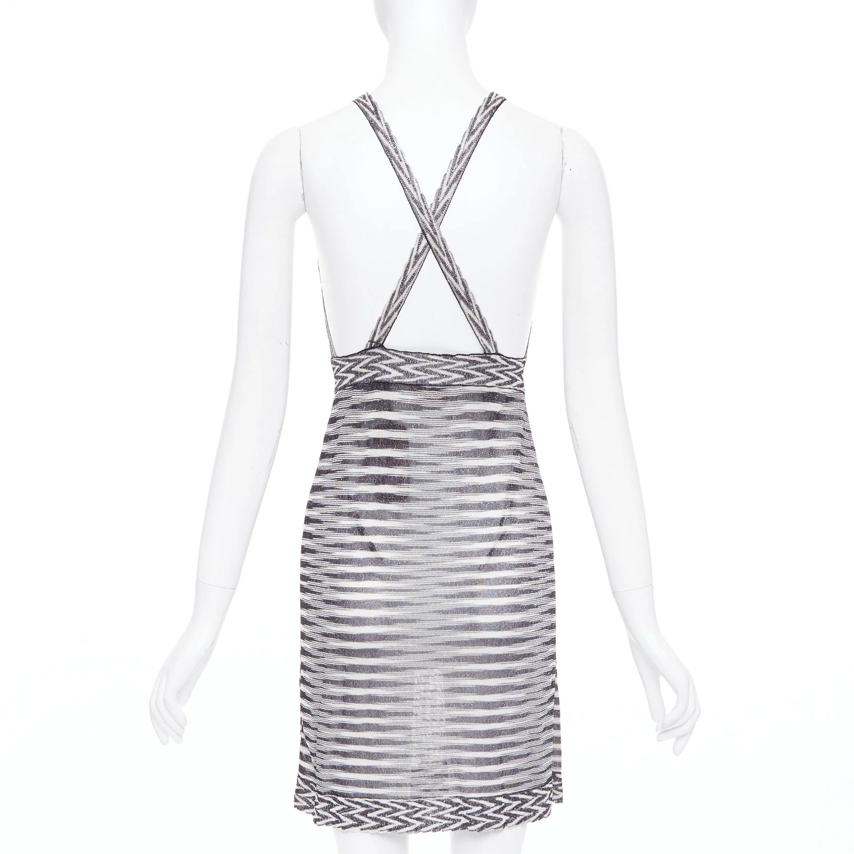 Women's Missoni Armonia metallic striped jersey lurex knit dress - Image 5