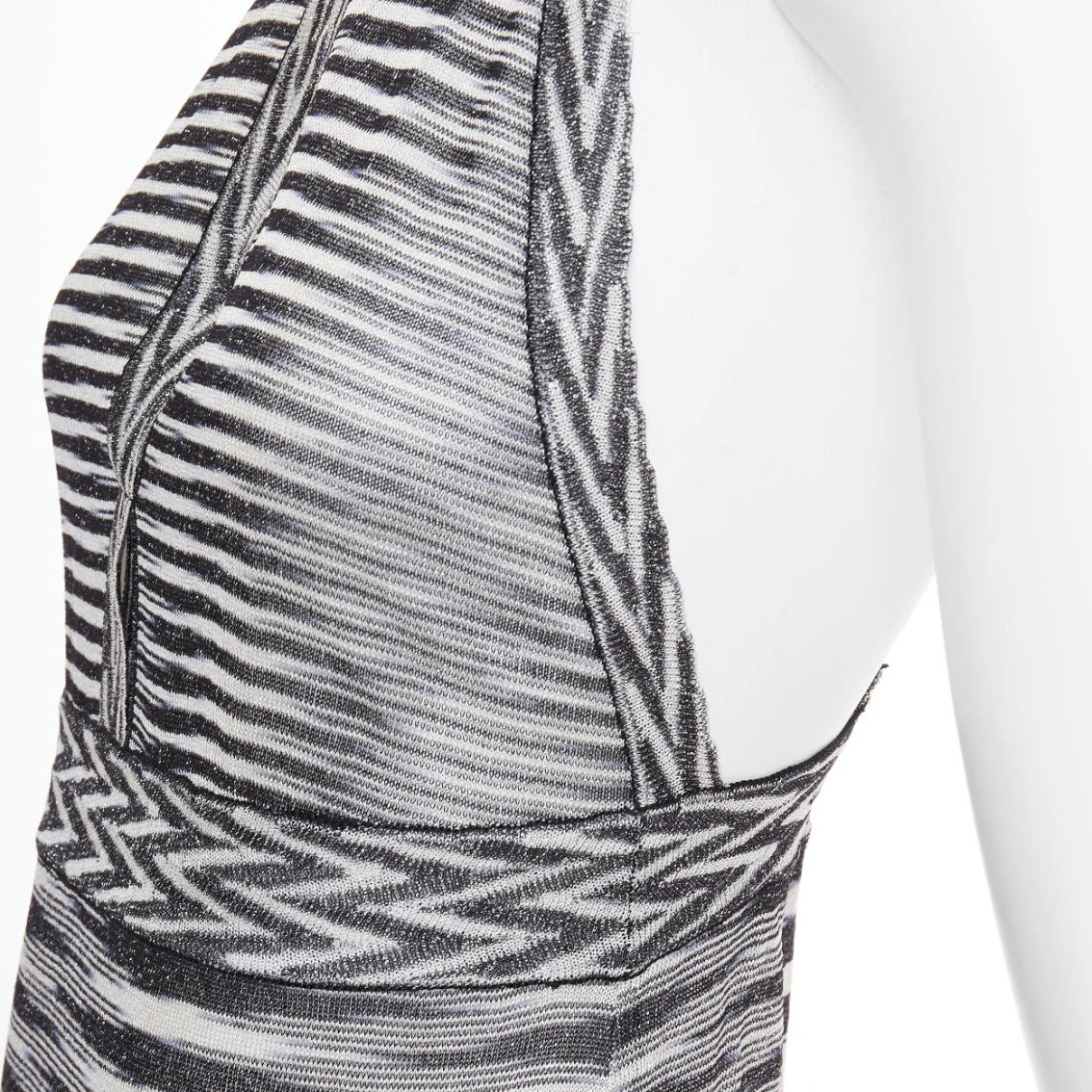 Women's Missoni Armonia metallic striped jersey lurex knit dress - Image 7