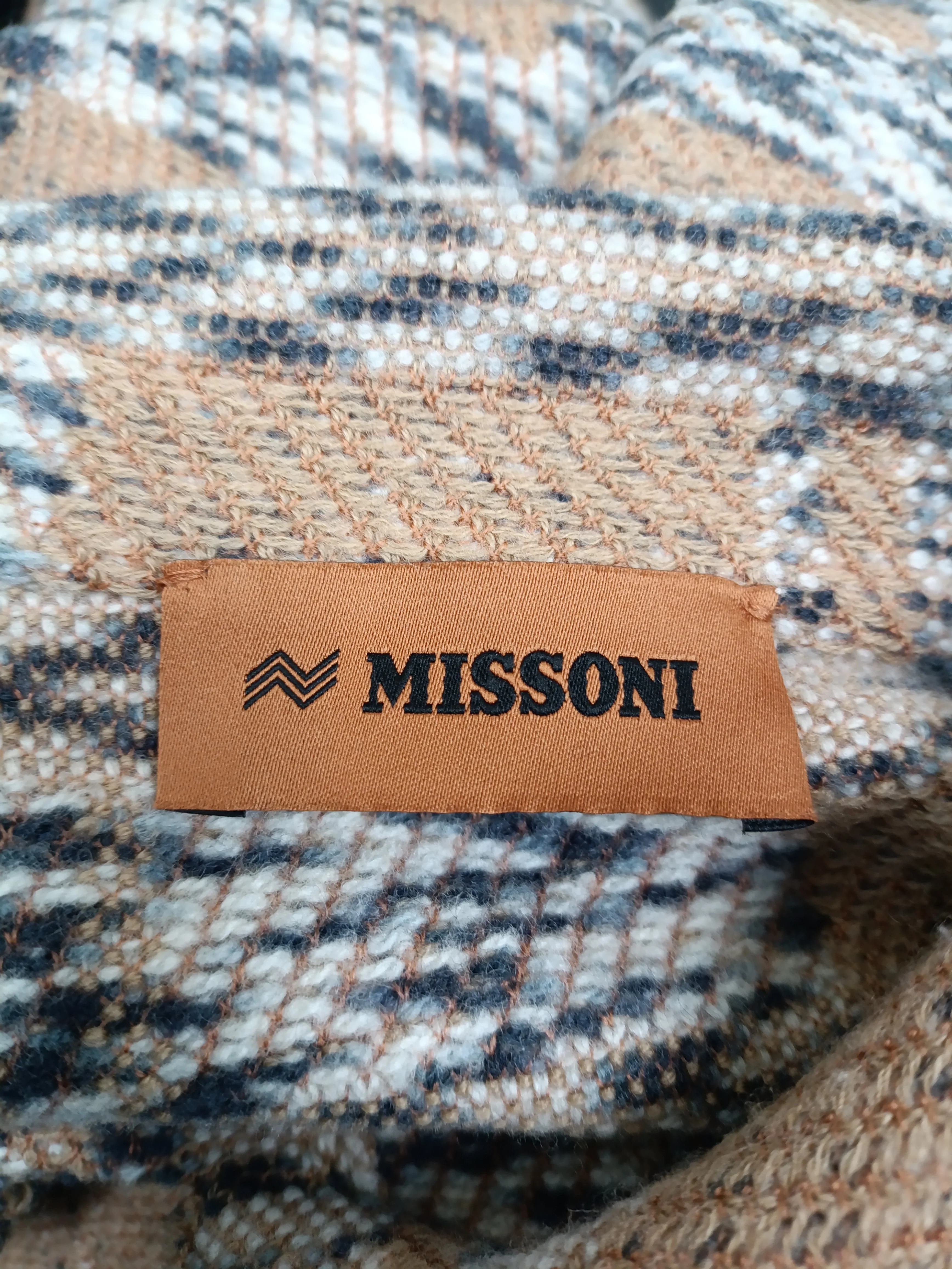 Women's Missoni Knitted Button-Down Coat with Pockets in Brown Wool - Image 8