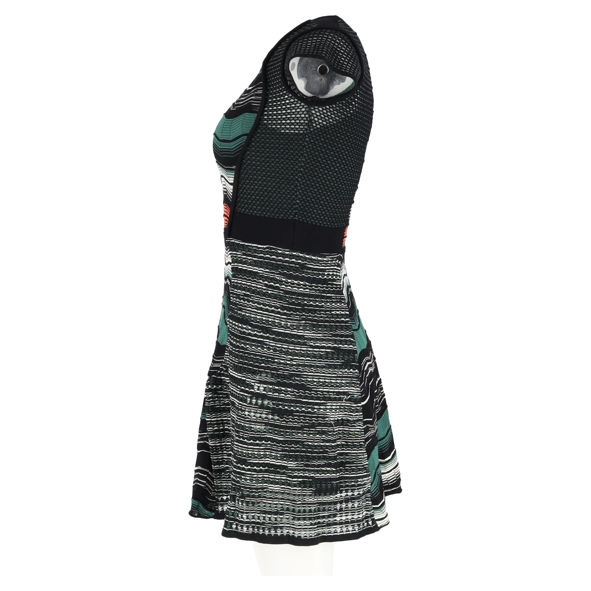 Women's Missoni Knitted Wave Print Mini Dress in Multicolor Viscose - Image 5