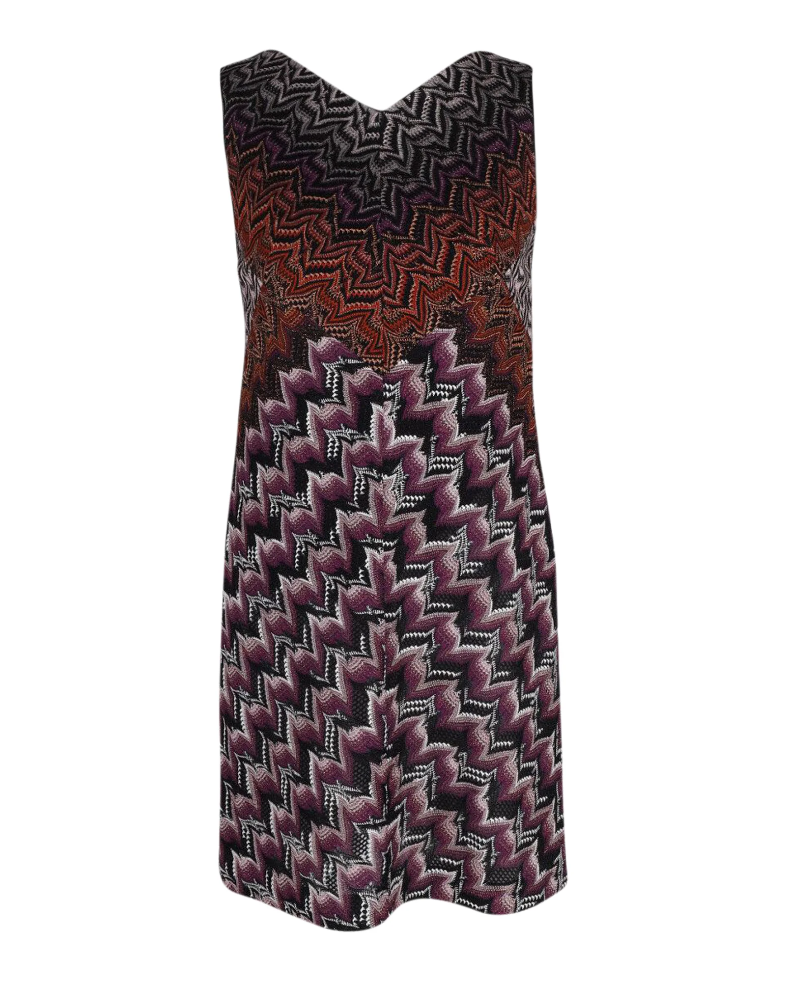 Women's Missoni Sleeveless Mini Dress in Multicolor Print Cupro - Image 3