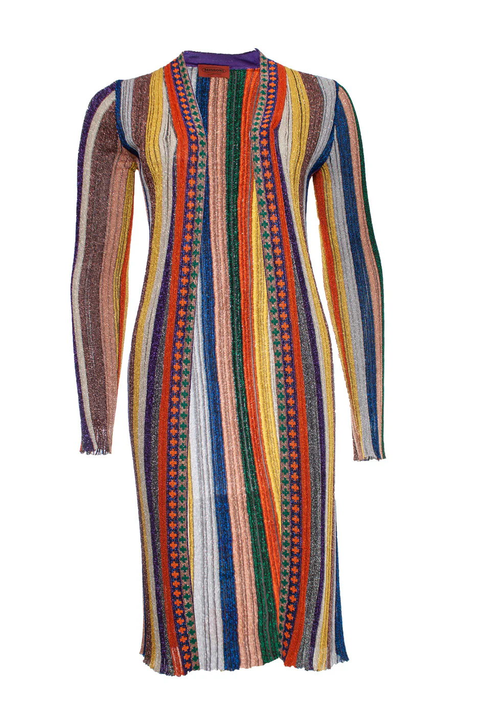 Women's Missoni striped lurex cardigan.