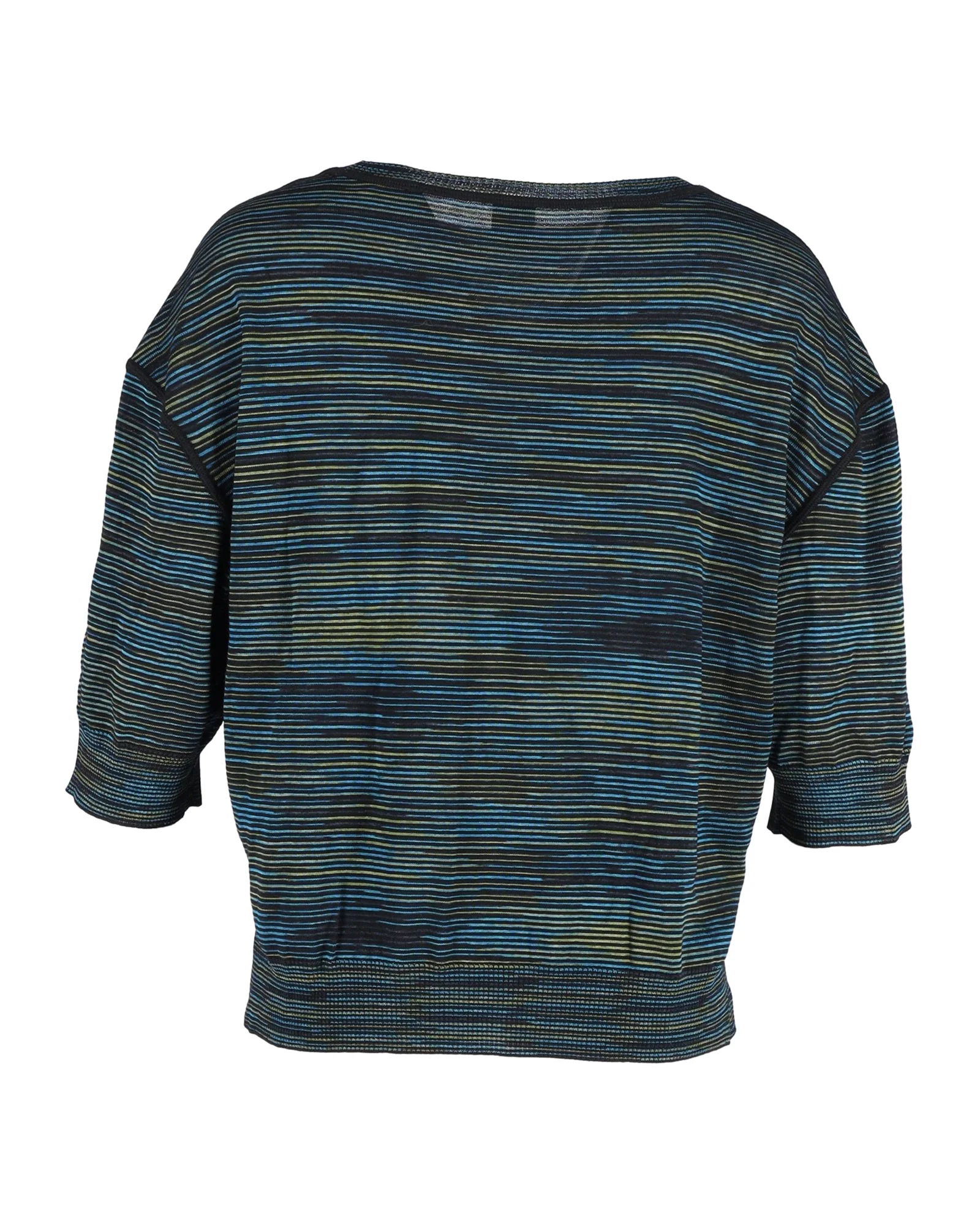 Women's Missoni Striped T-shirt in Green Cotton - Image 3