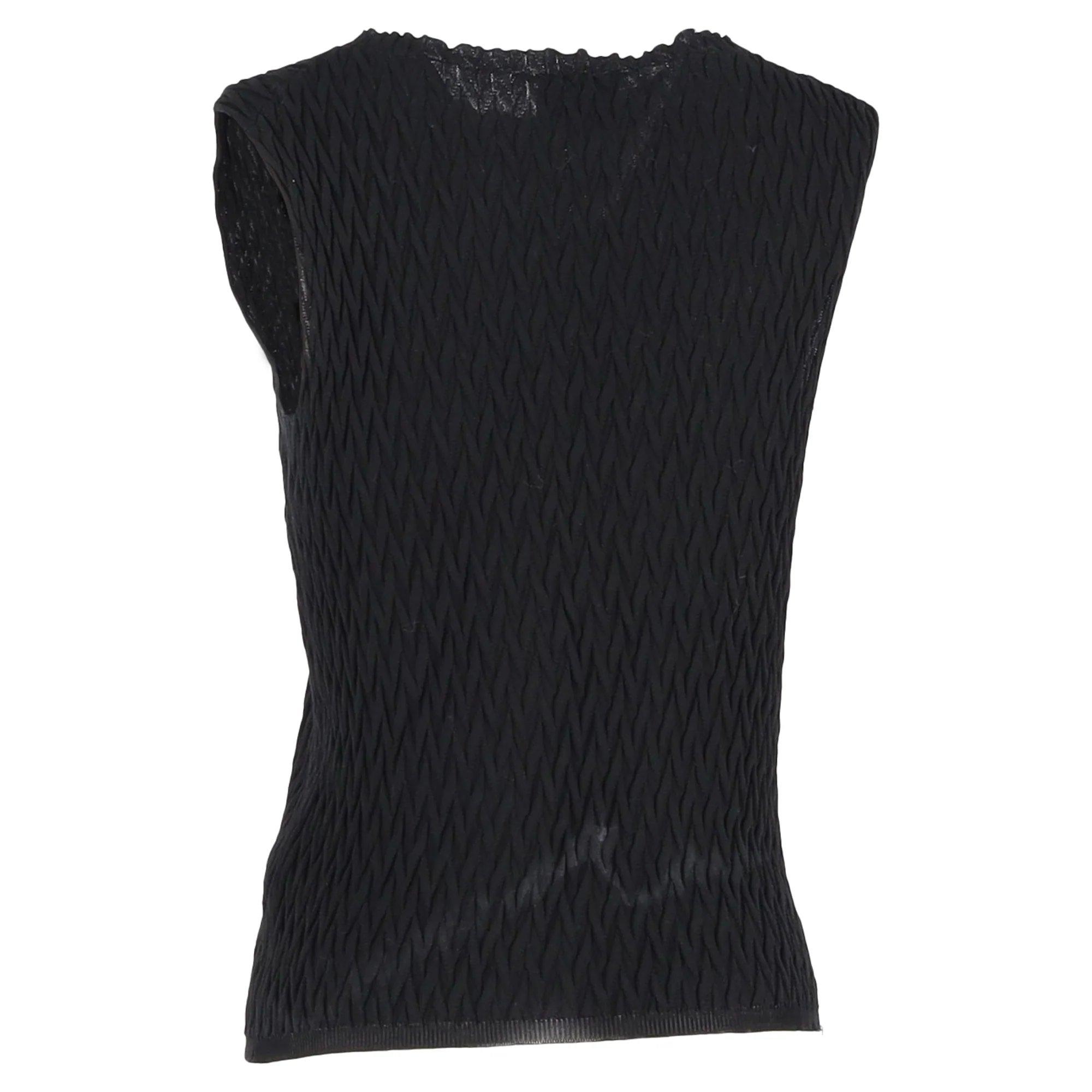 Women's Missoni Textured Knit Tank Top in Black Cotton - Image 3
