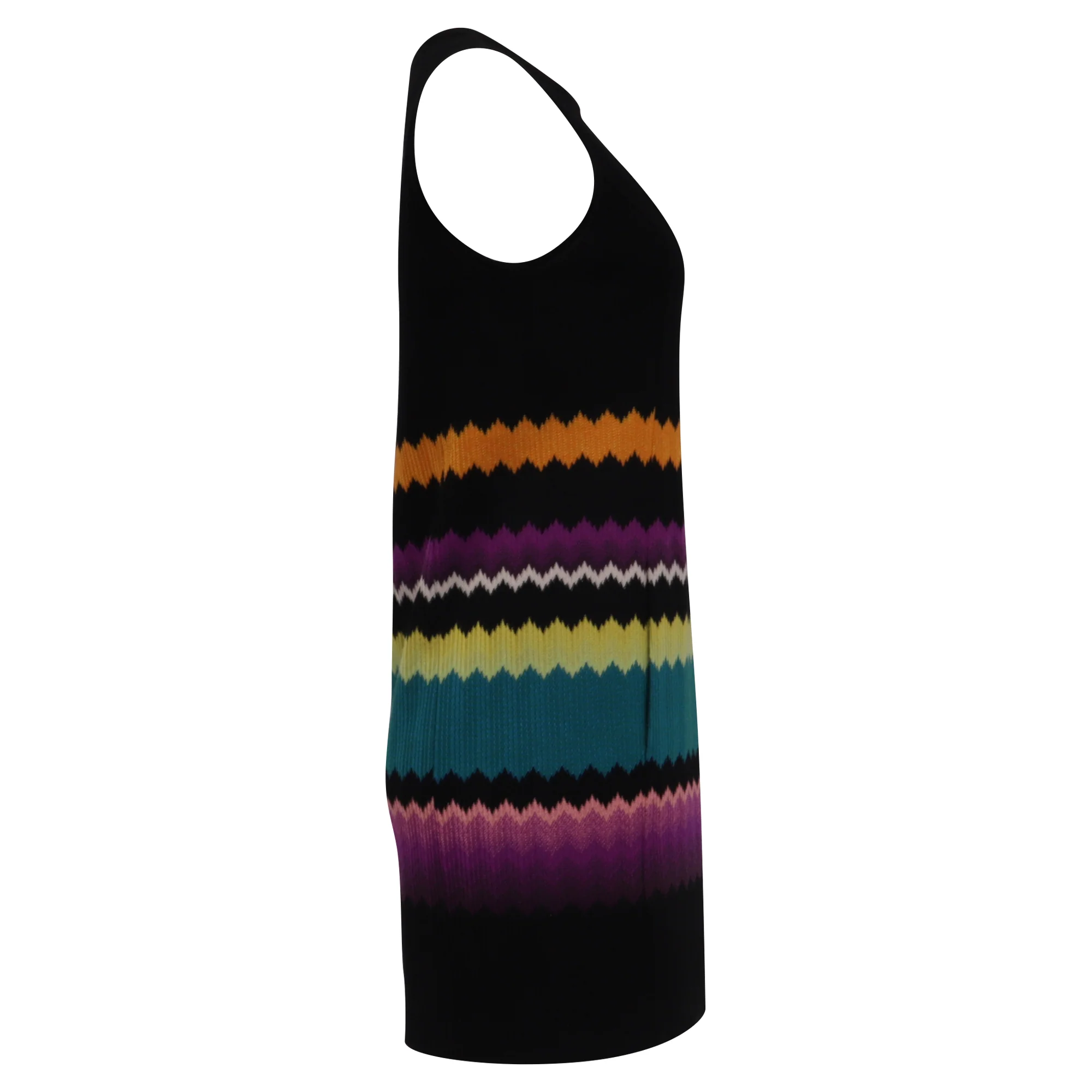 Women's Missoni Zig-Zag Patterned Mini Dress in Multicolor Viscose - Image 3