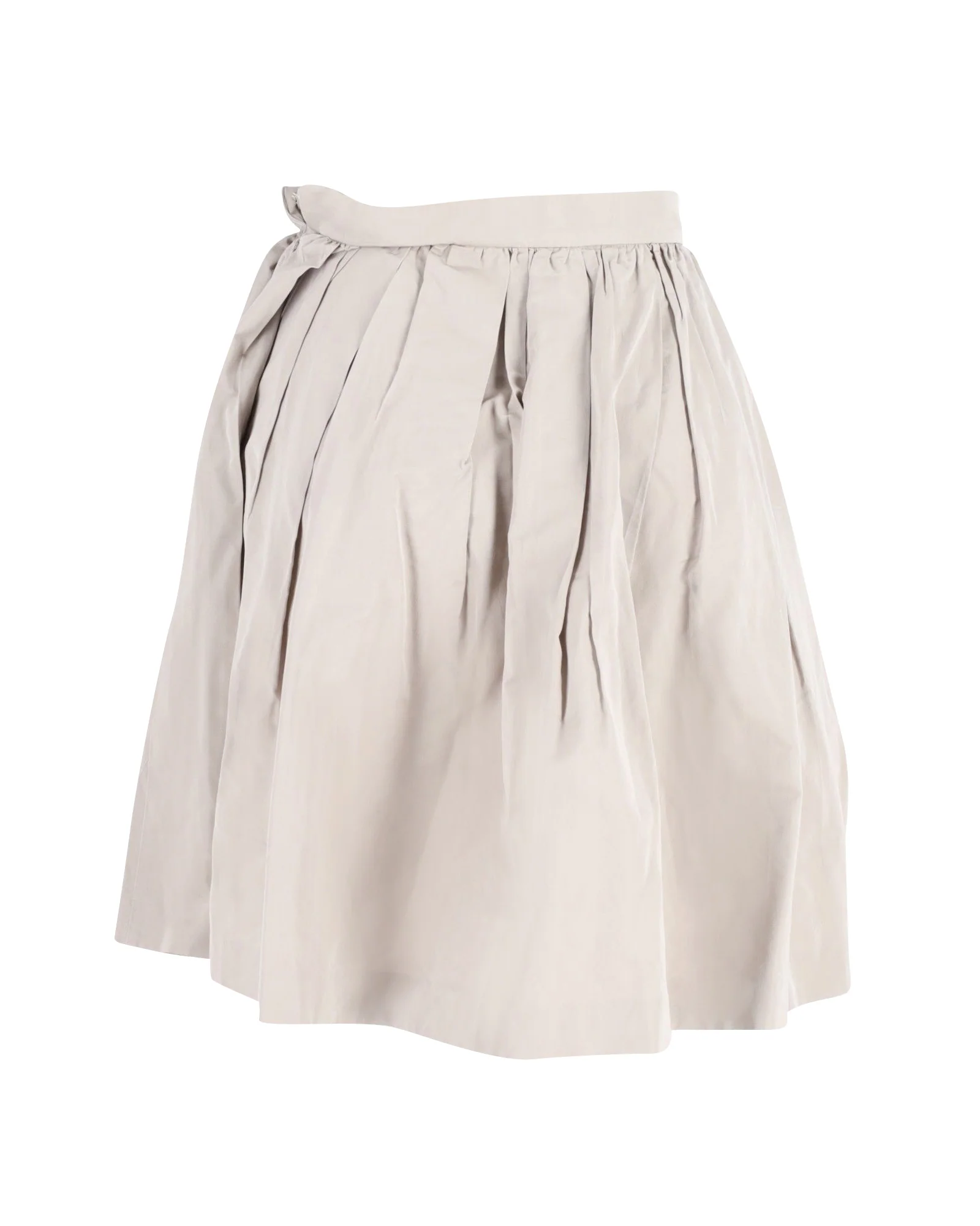 Women's Miu Miu A-Line Skirt in Beige Cotton - Image 5