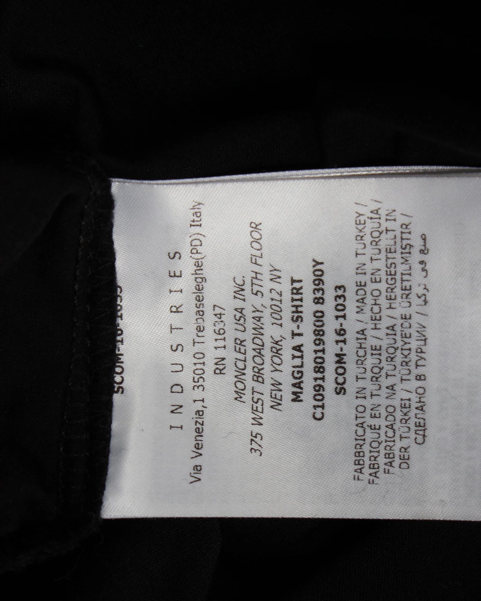 Men's Moncler Striped T-shirt in Black Cotton - Image 5