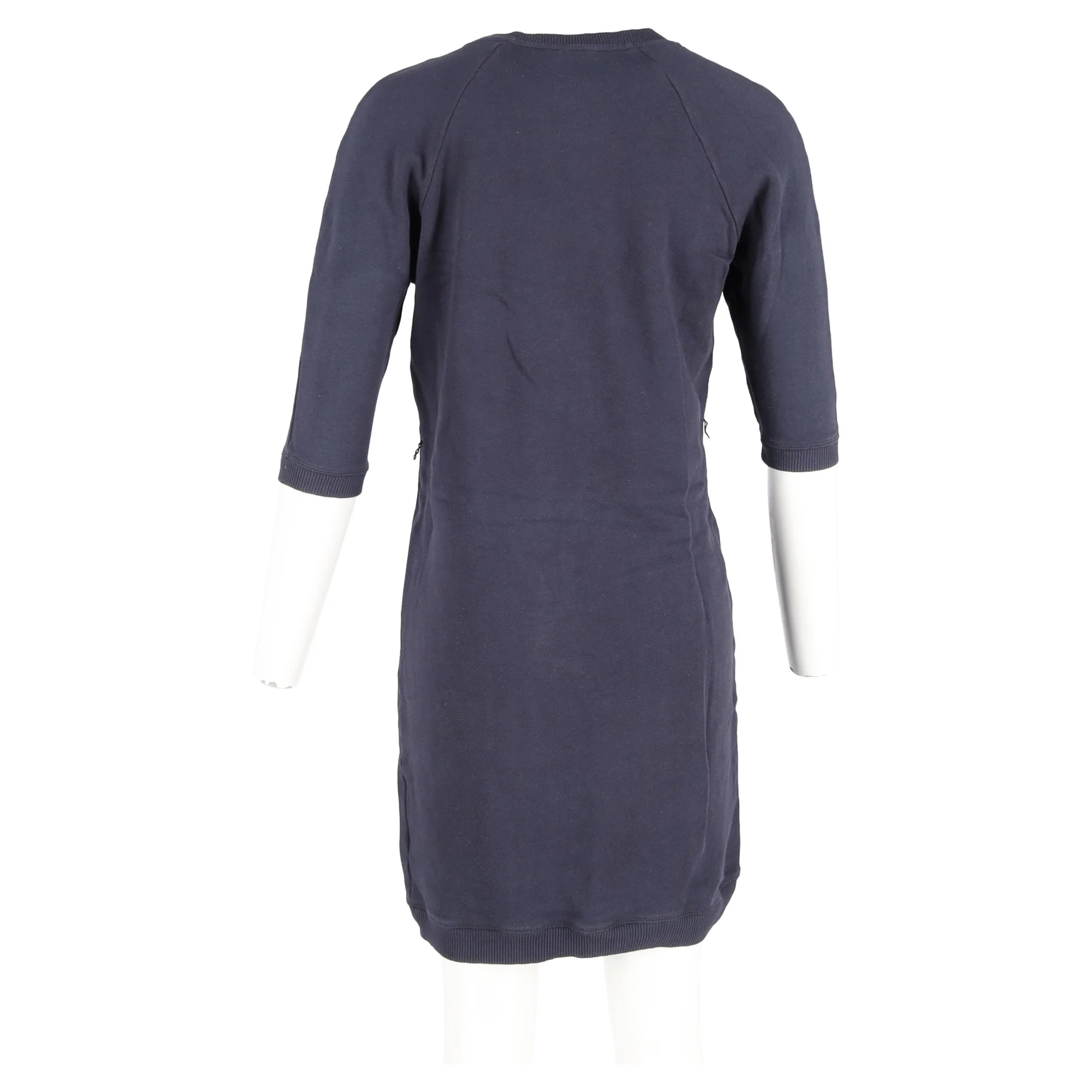 Women's Mulberry Star-Embellished Mini T-Shirt Dress in Navy Blue Cotton - Image 6