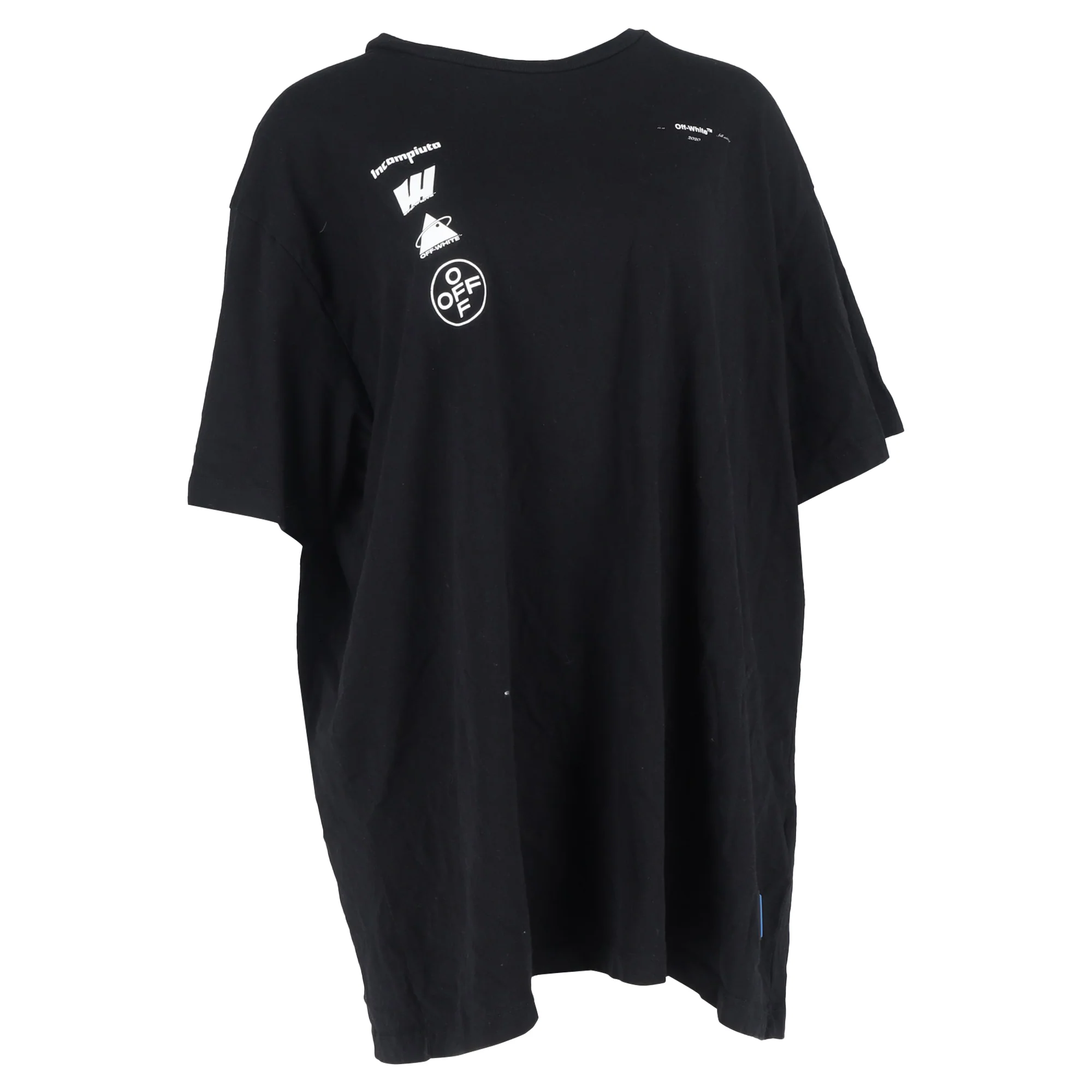 Women's Off-White Oversized Mariana de Silva T-Shirt in Black Cotton