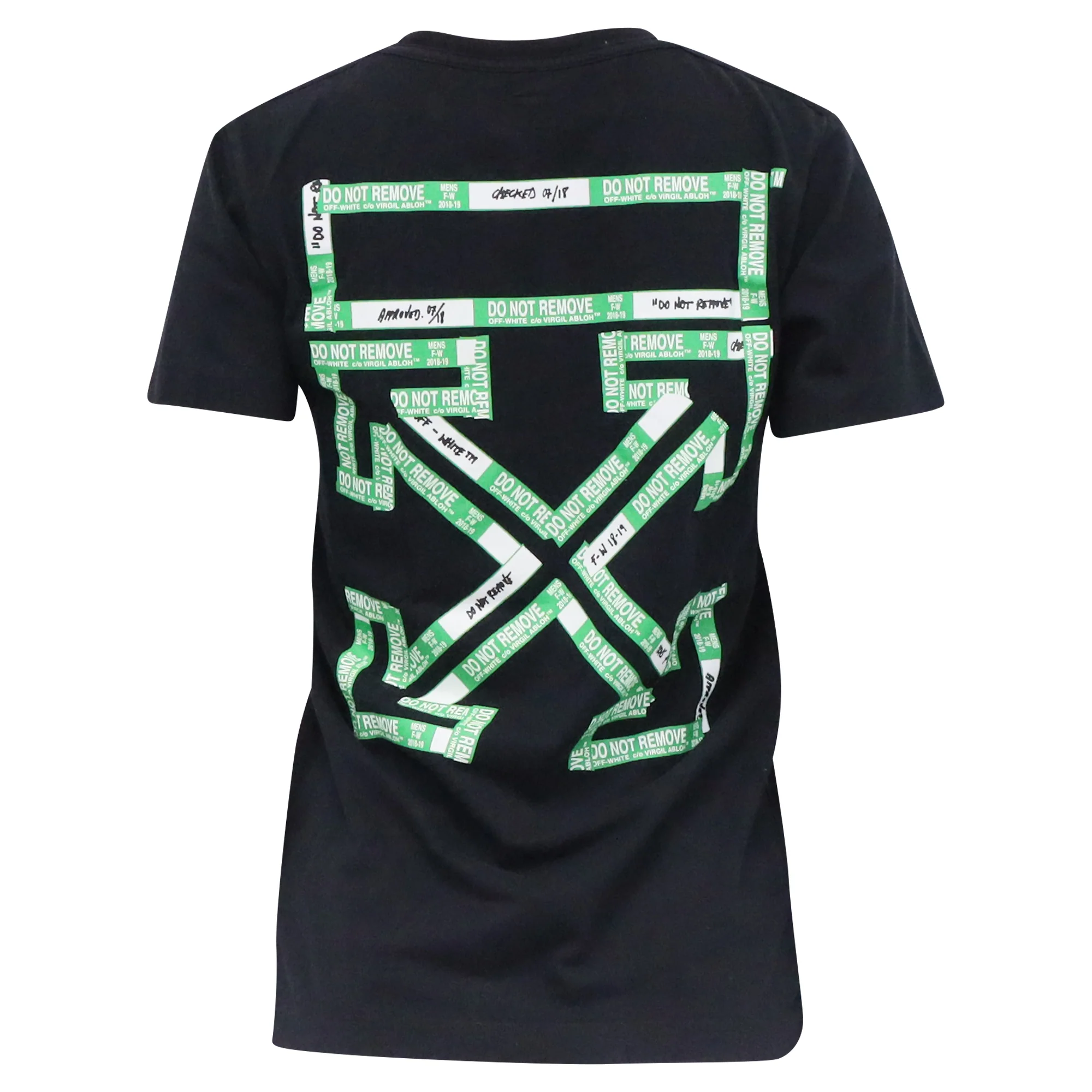 Women's  Off-White Tape Arrows Printed T-Shirt in Black Cotton - Image 4