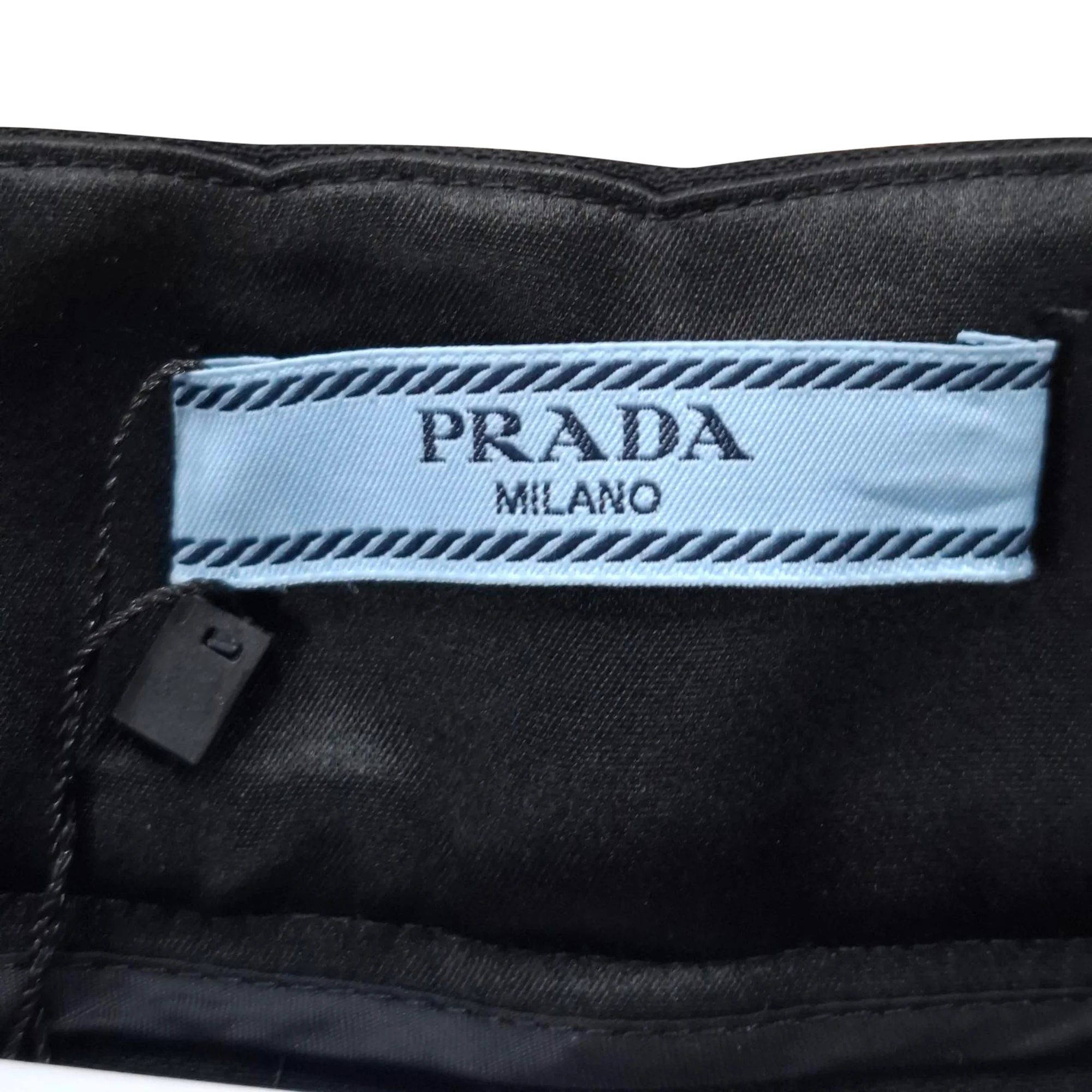 Men's Prada Side Stripe Straight Leg Pants in Black Virgin Wool - Image 3