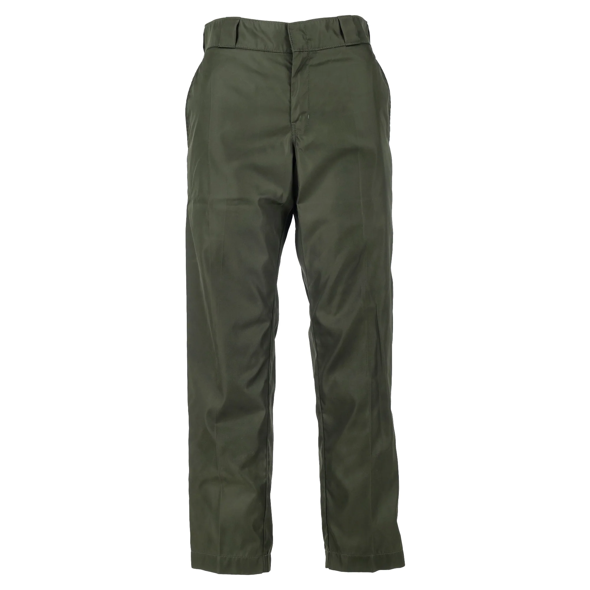 Men's Prada Triangle Logo Trousers in Green Nylon
