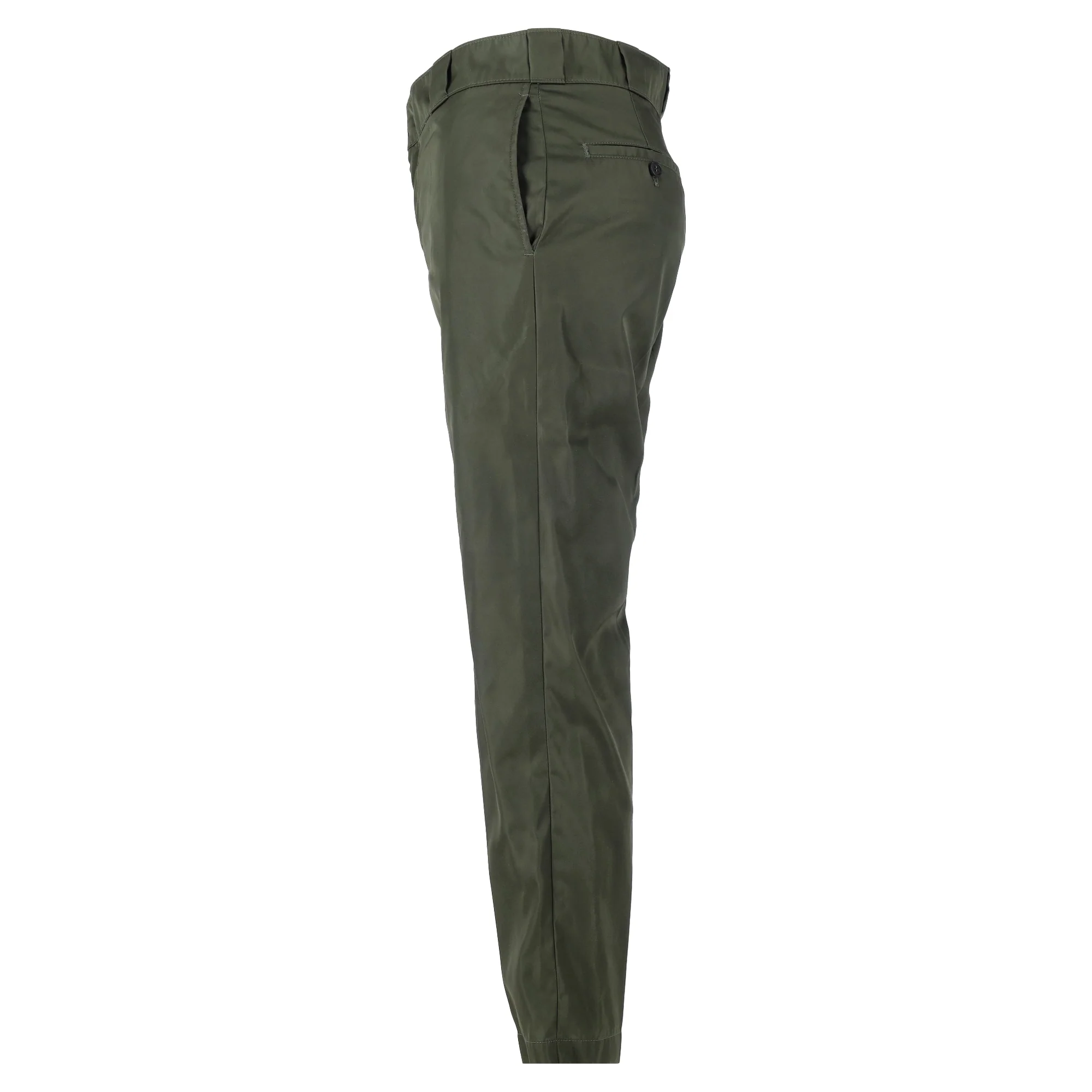 Men's Prada Triangle Logo Trousers in Green Nylon - Image 2