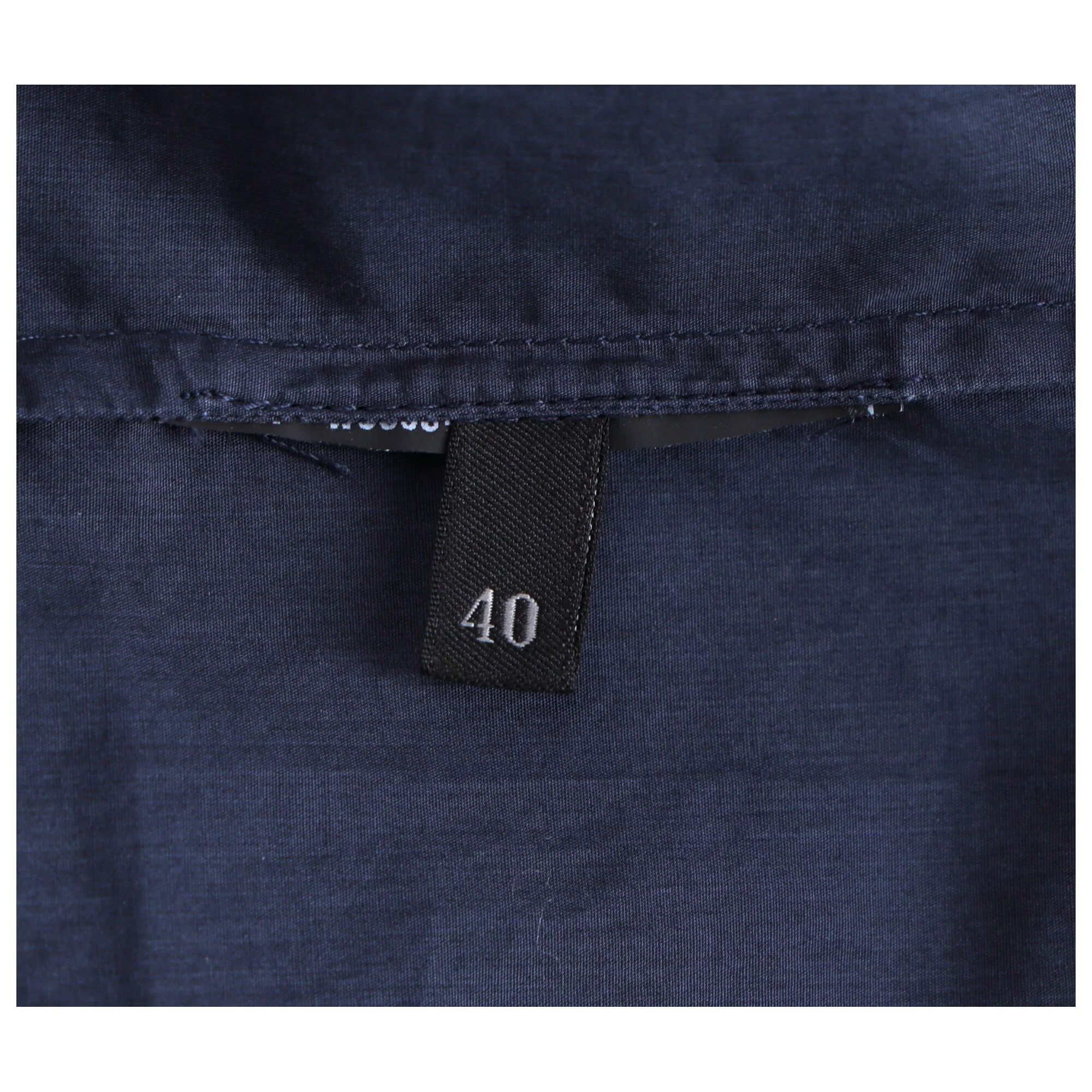 Women's  Prada Belted Midi Shirt Dress in Navy Blue Cotton - Image 10