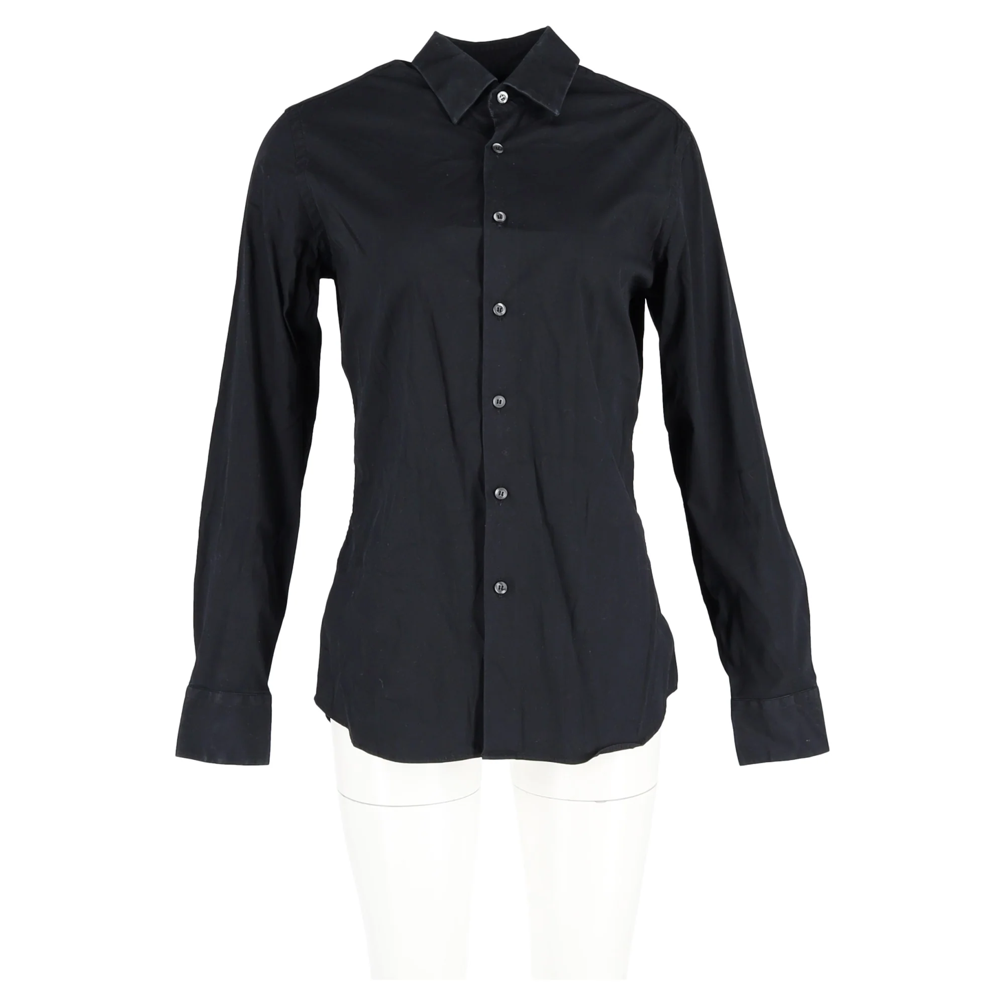Women's  Prada Button-Down Shirt in Black Cotton - Image 4