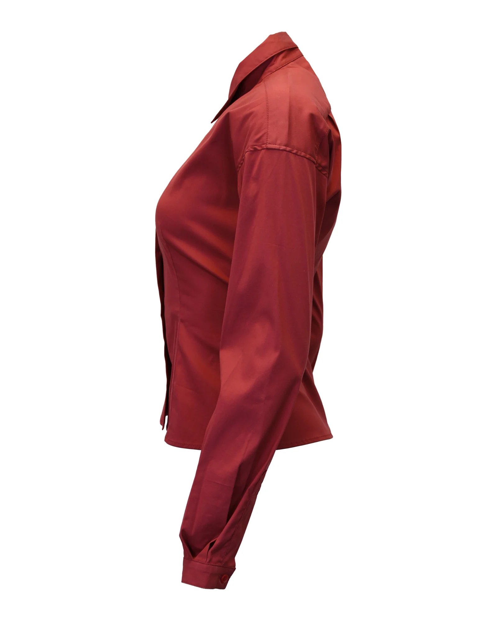 Women's Prada Button Down Shirt in Red Cotton - Image 2