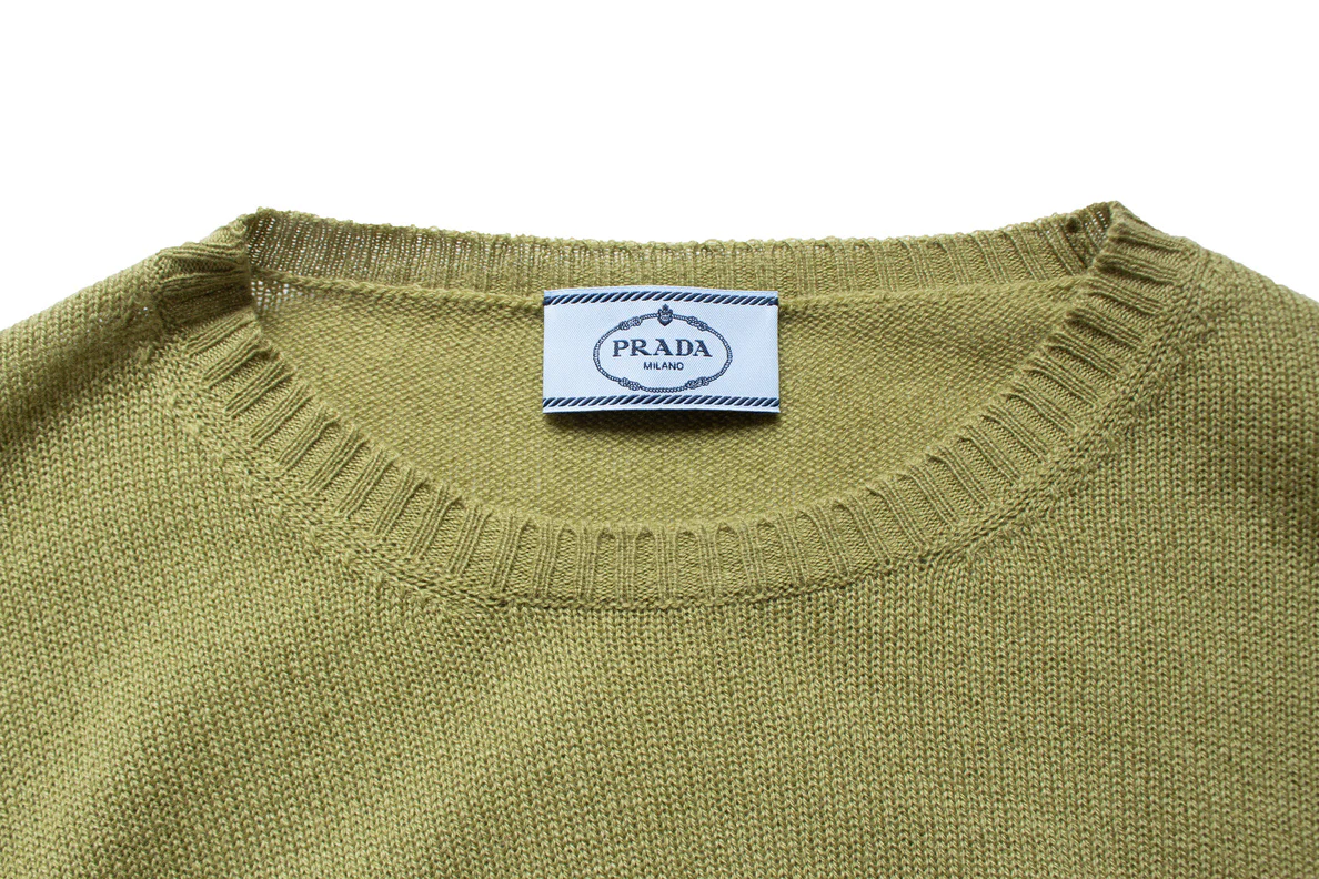 Women's Prada green cashmere short sleeve sweater - Image 6
