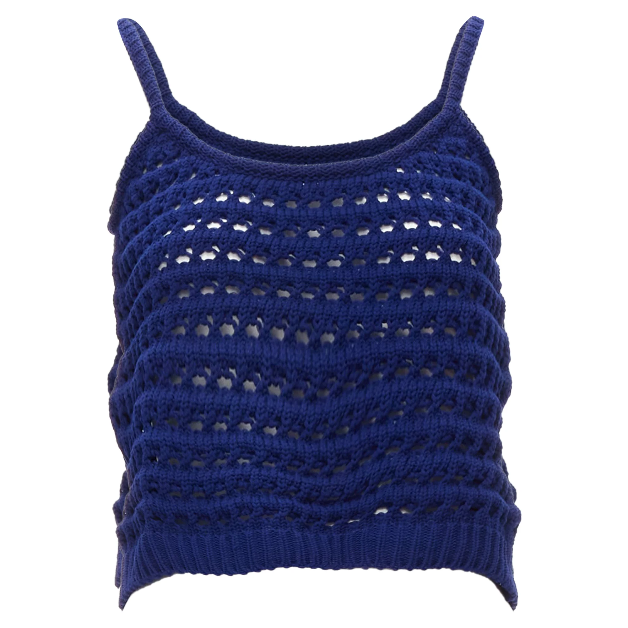 Women's Prada logo crochet knit tank top - Image 3