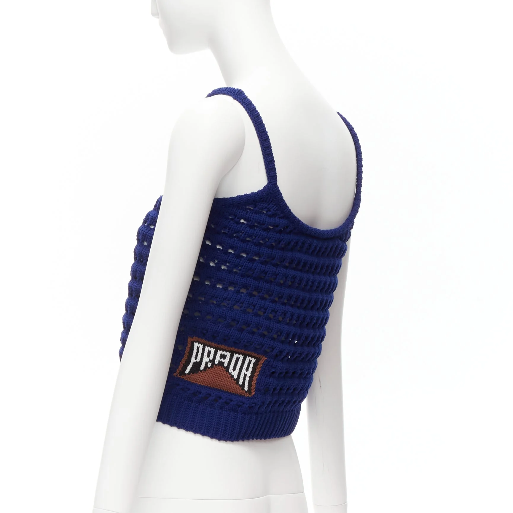 Women's Prada logo crochet knit tank top - Image 7