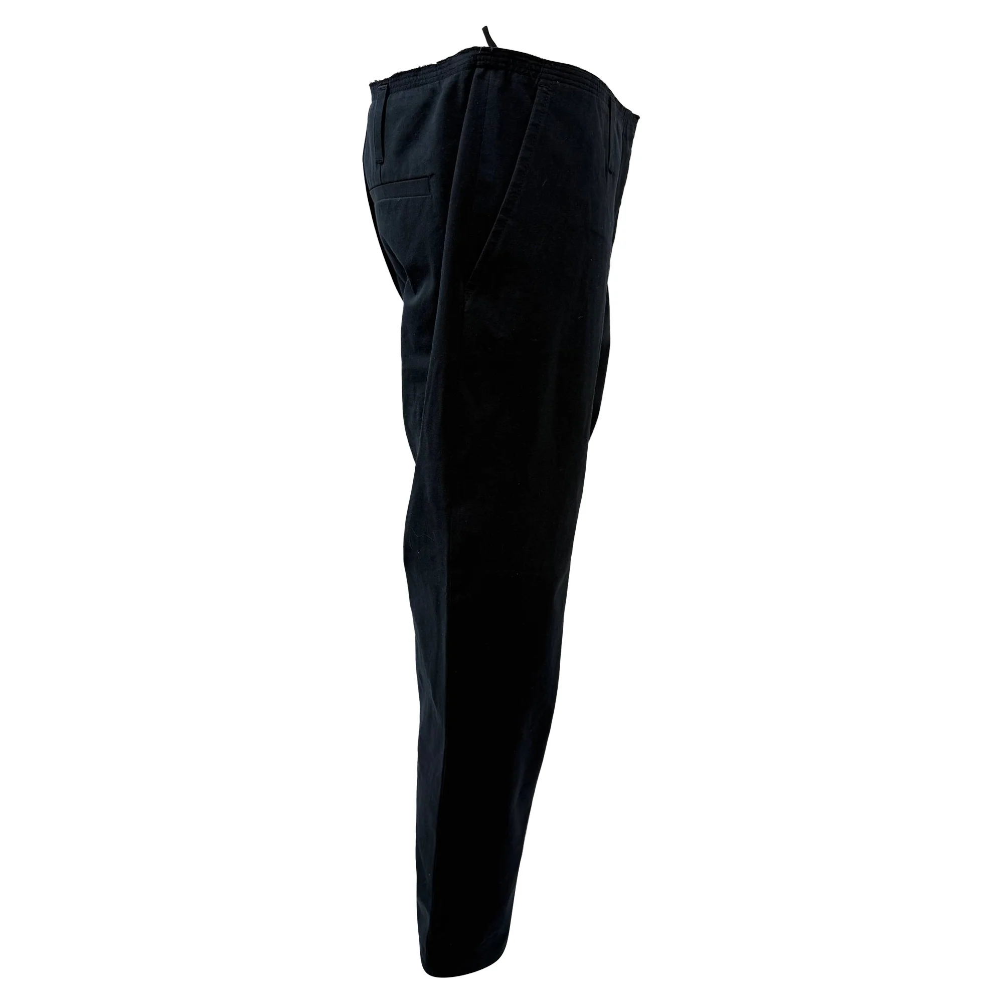 Women's Prada Low-Rise Cropped Trousers in Navy Blue Cotton - Image 2