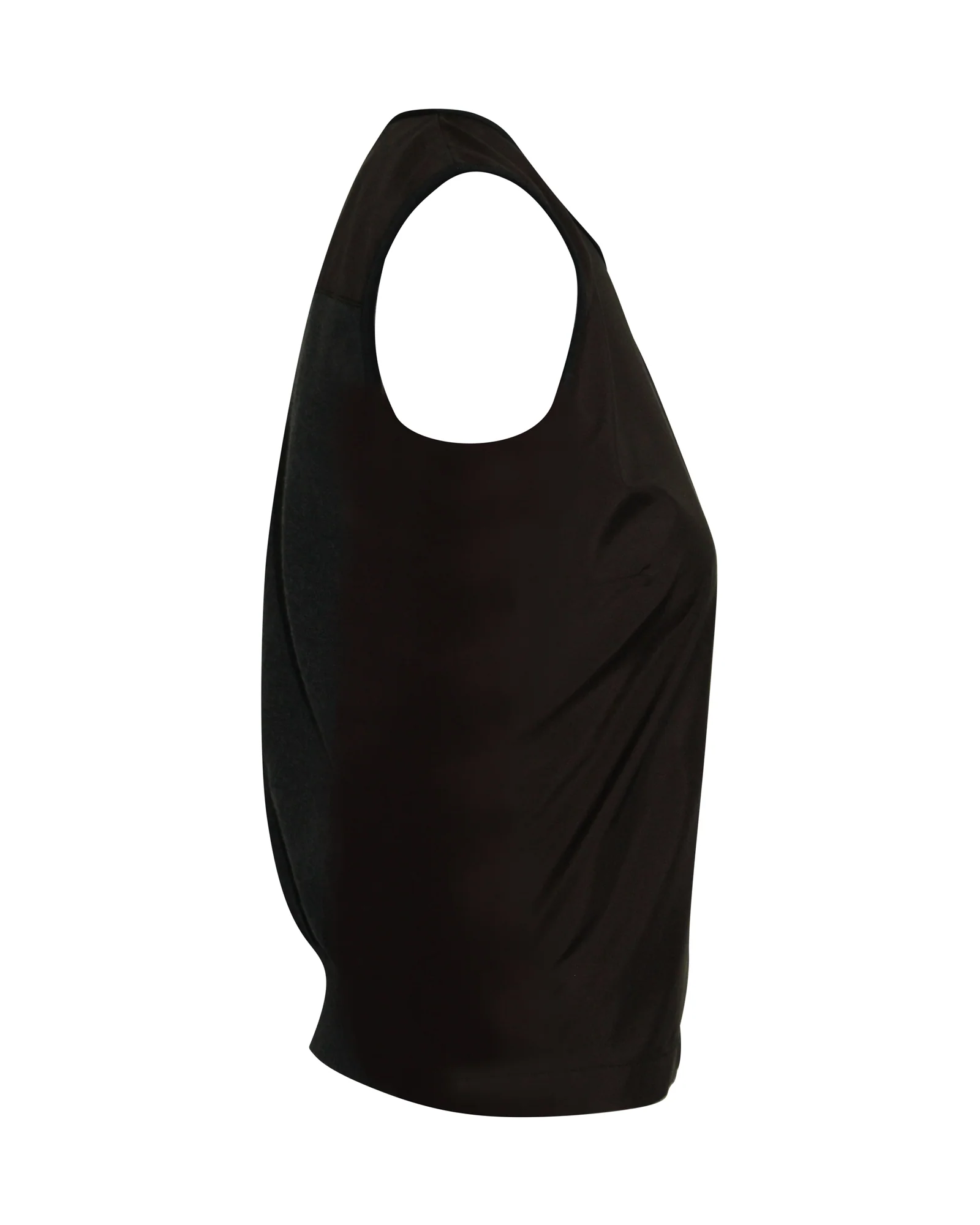 Women's Prada Shoulder Snap Two-Tone Top in Brown/Black Nylon - Image 2